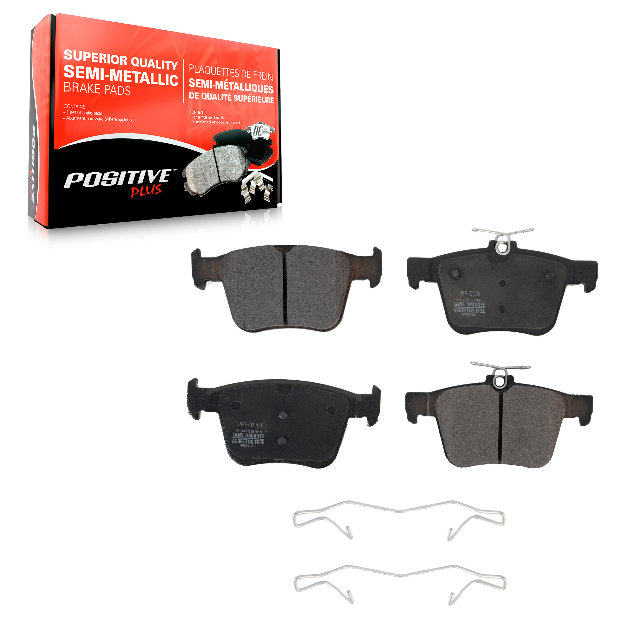 Positive Plus - PPF-D1761 - Rear Disc Brake Pad
