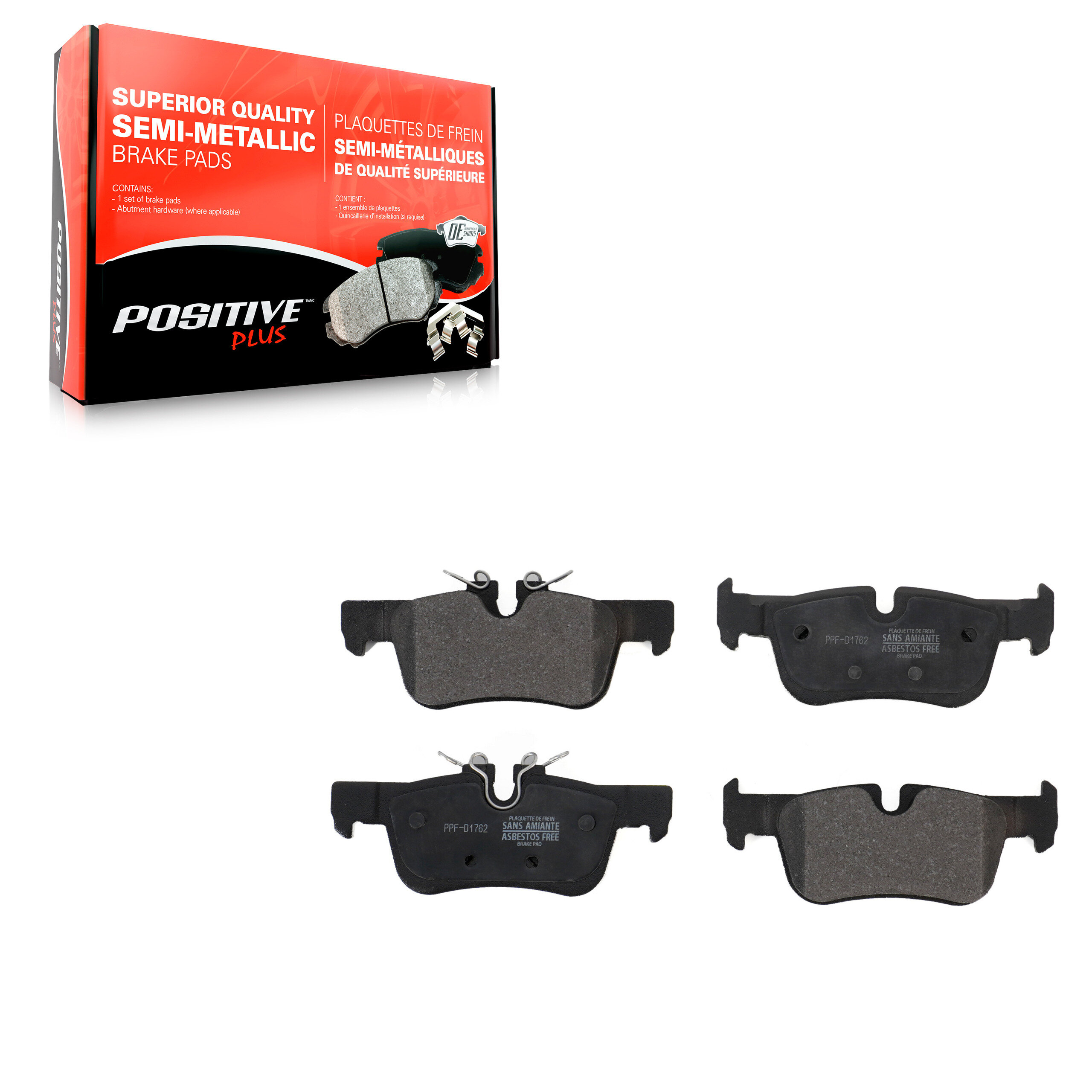 Positive Plus - PPF-D1762 - Rear Disc Brake Pad