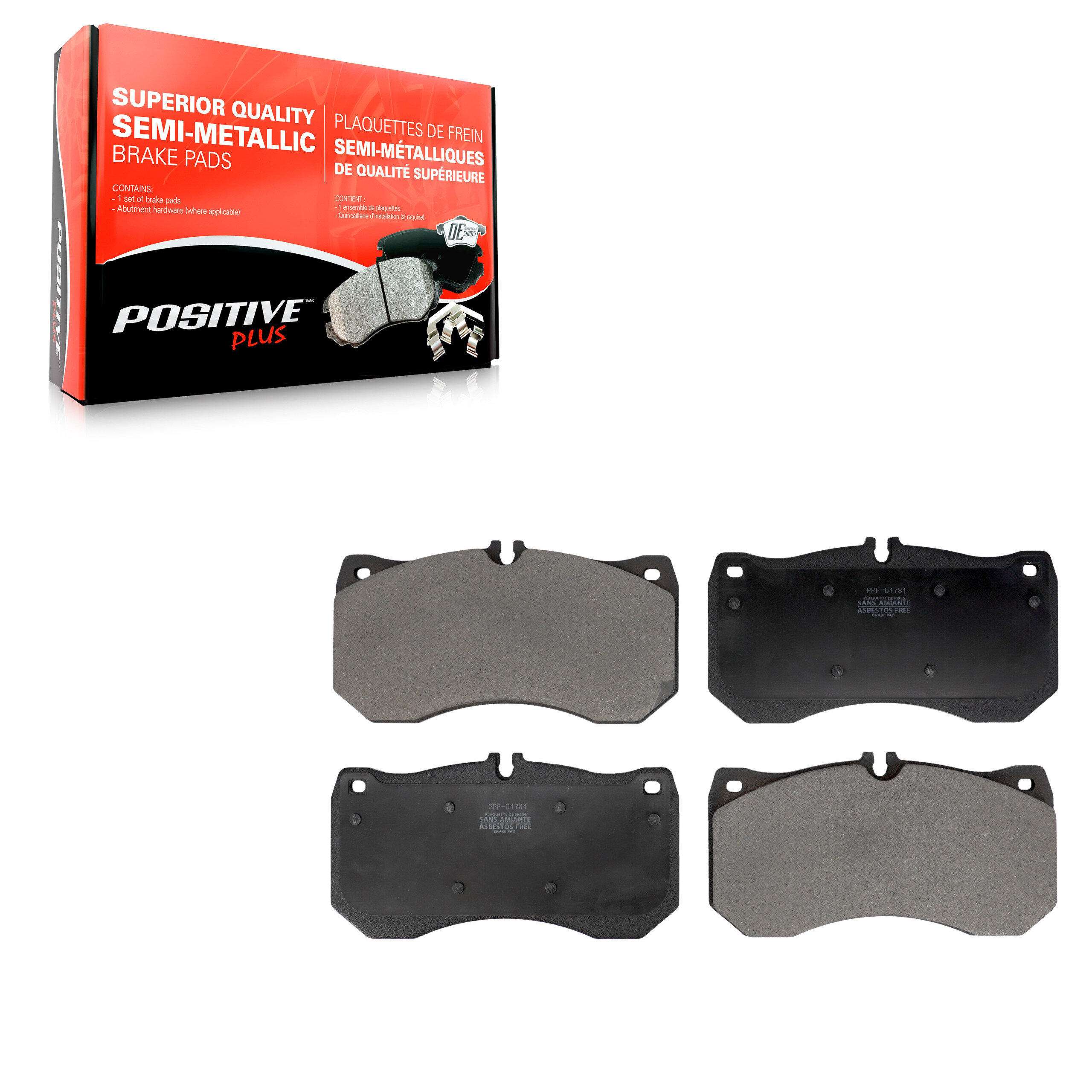 Positive Plus - PPF-D1781 - Front Disc Brake Pad