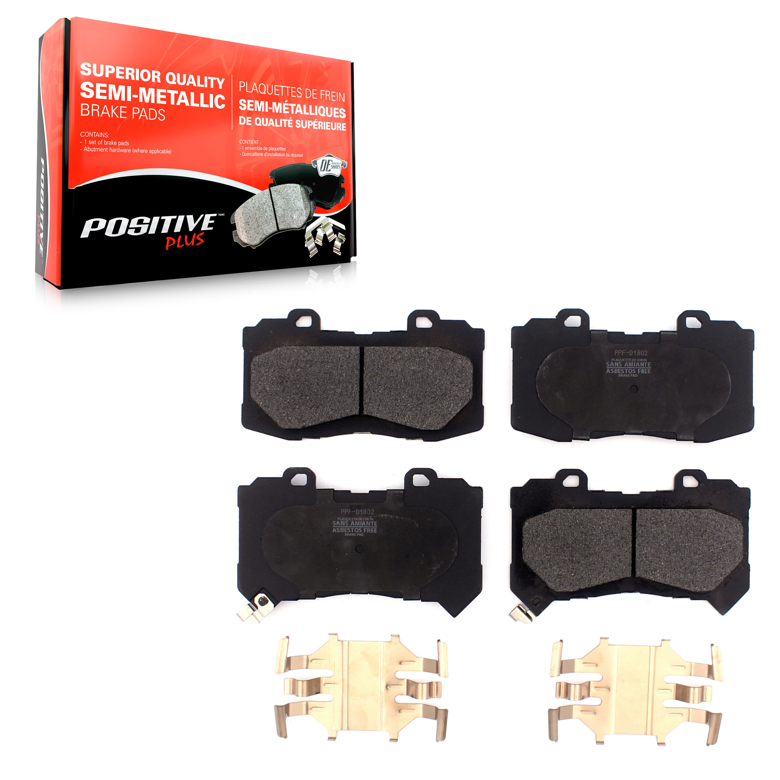 Positive Plus - PPF-D1802 - Front Disc Brake Pad