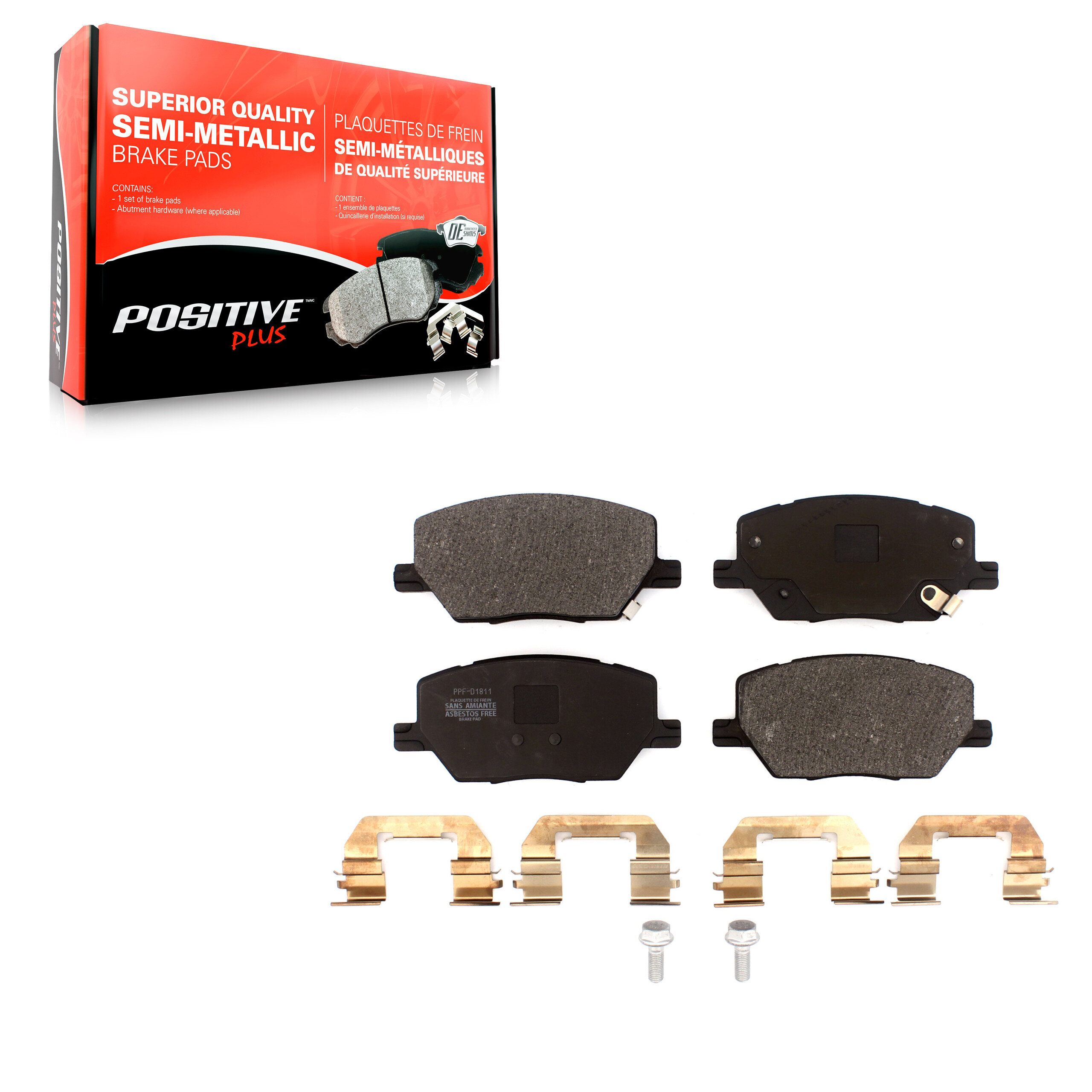 Positive Plus - PPF-D1811 - Front Disc Brake Pad