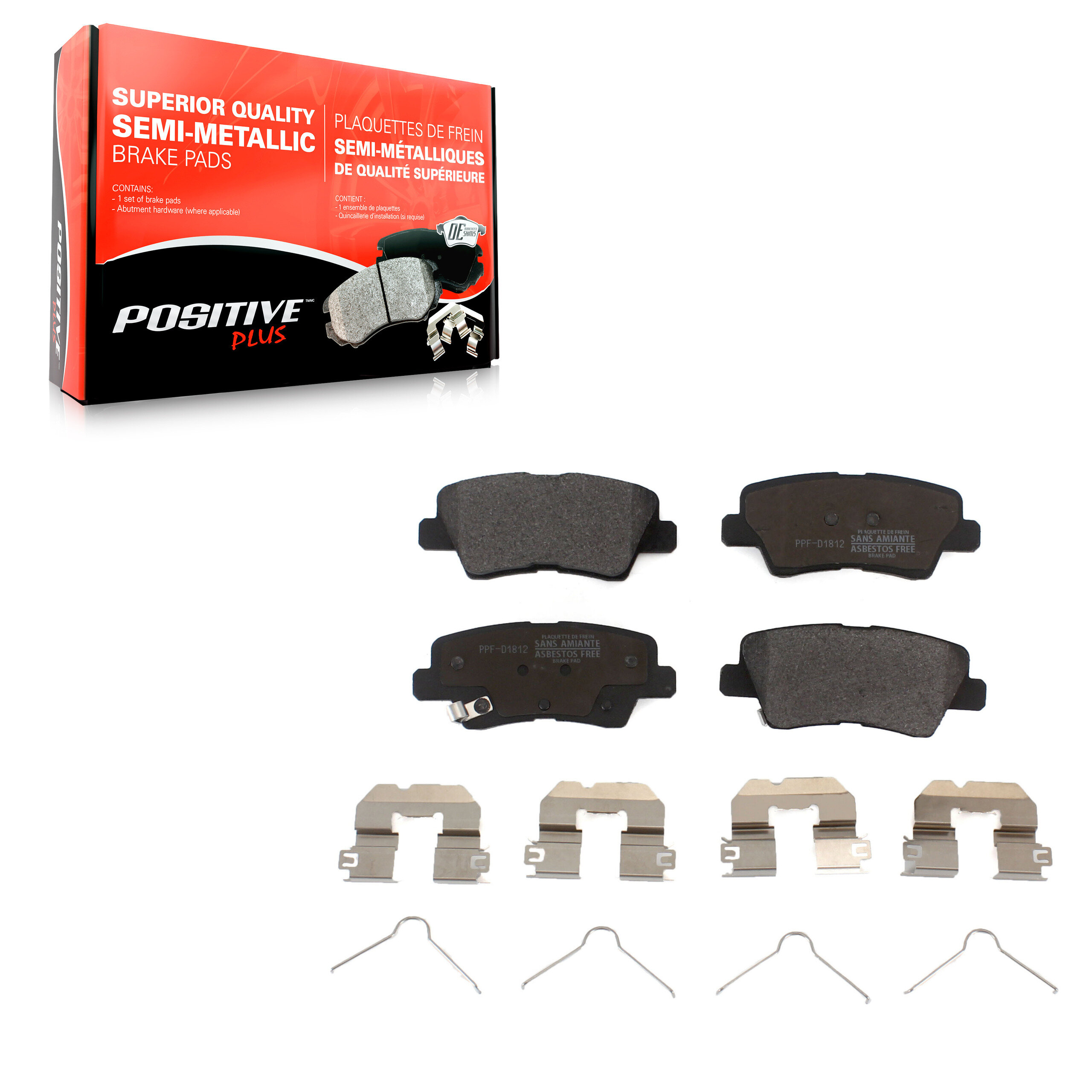 Positive Plus - PPF-D1812 - Rear Disc Brake Pad