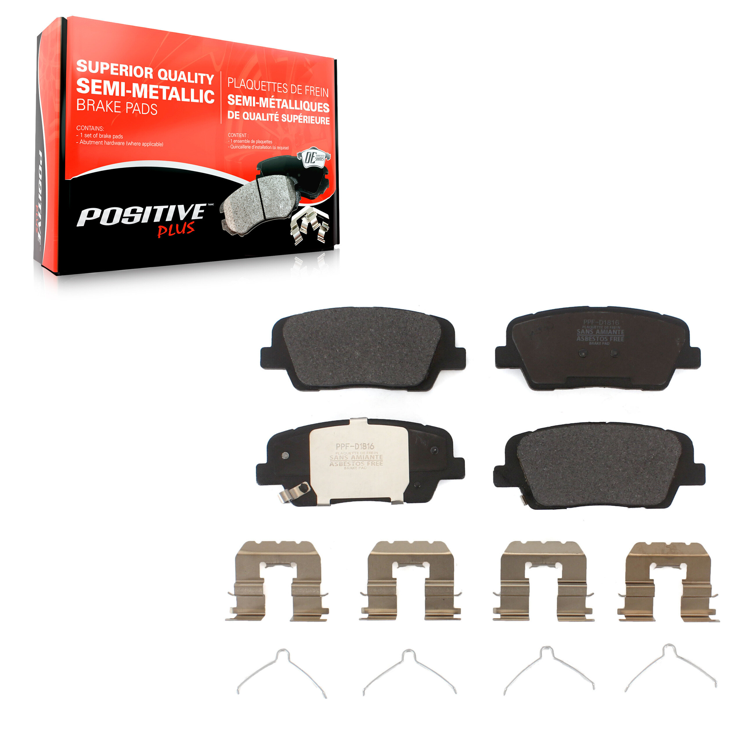 Positive Plus - PPF-D1816 - Rear Disc Brake Pad