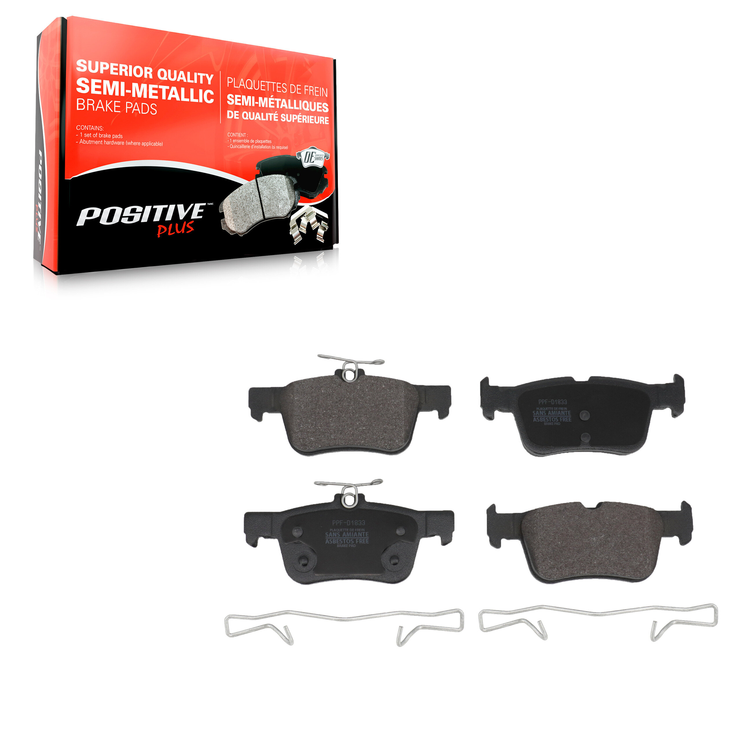 Positive Plus - PPF-D1833 - Rear Disc Brake Pad