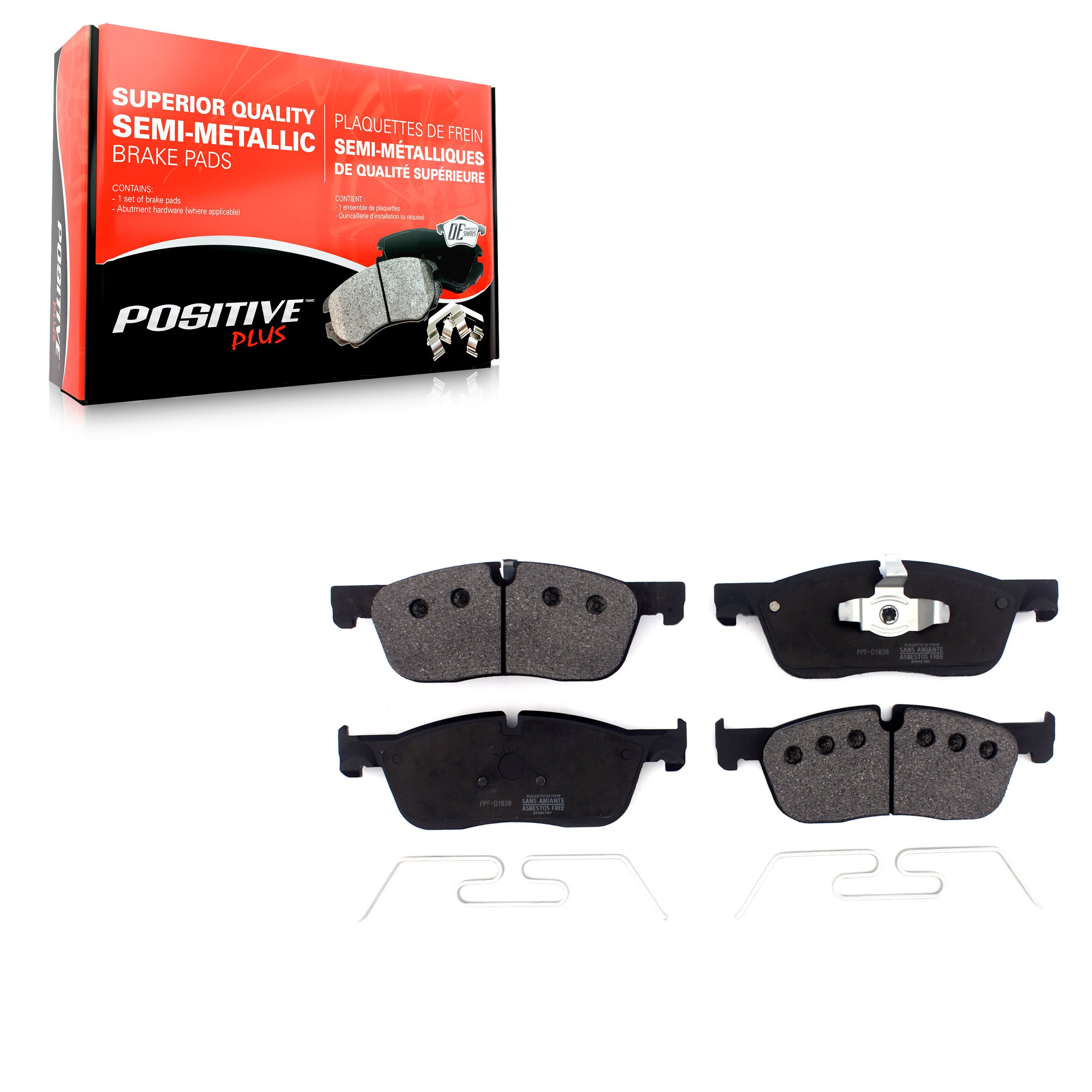 Positive Plus - PPF-D1838 - Front Disc Brake Pad