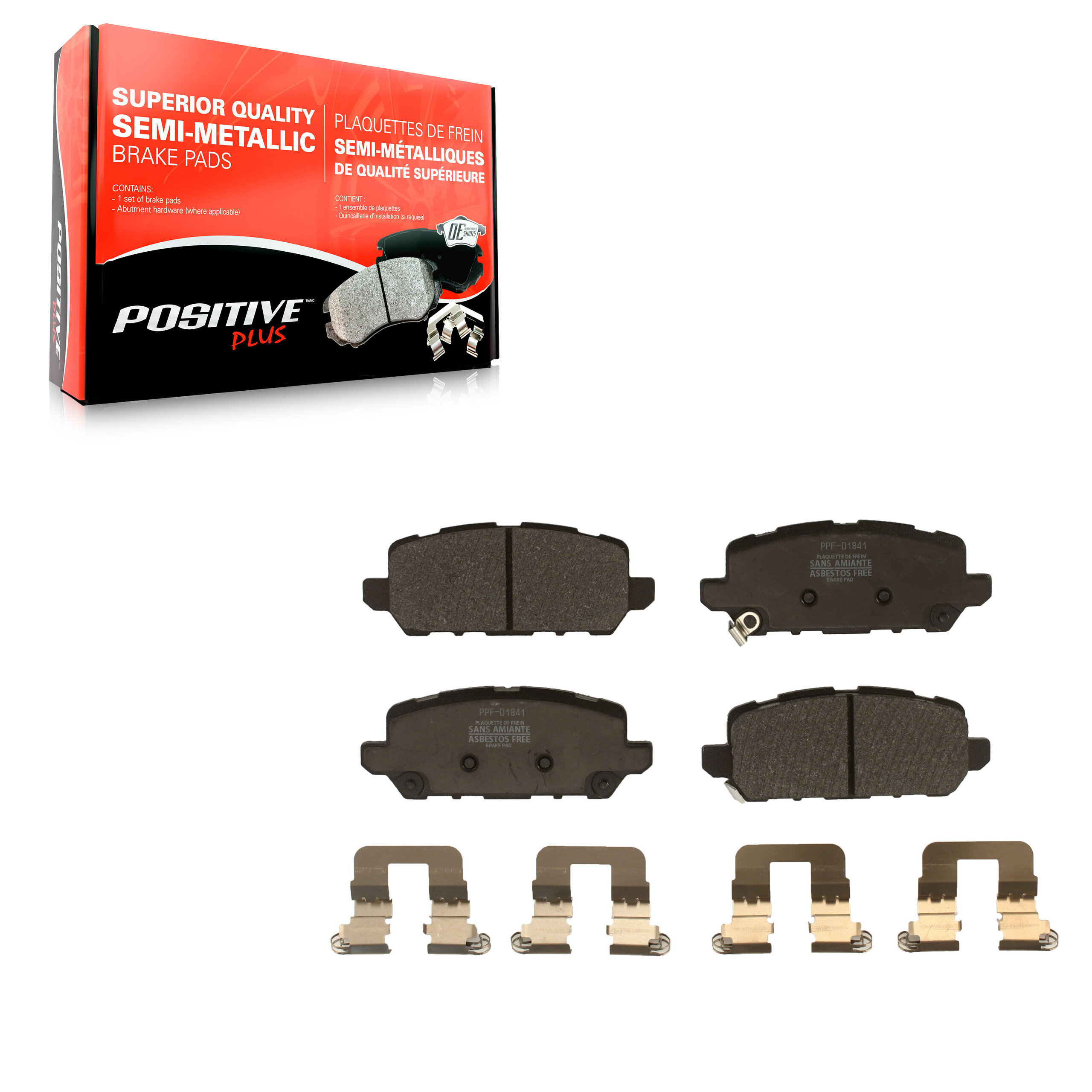 Positive Plus - PPF-D1841 - Rear Disc Brake Pad