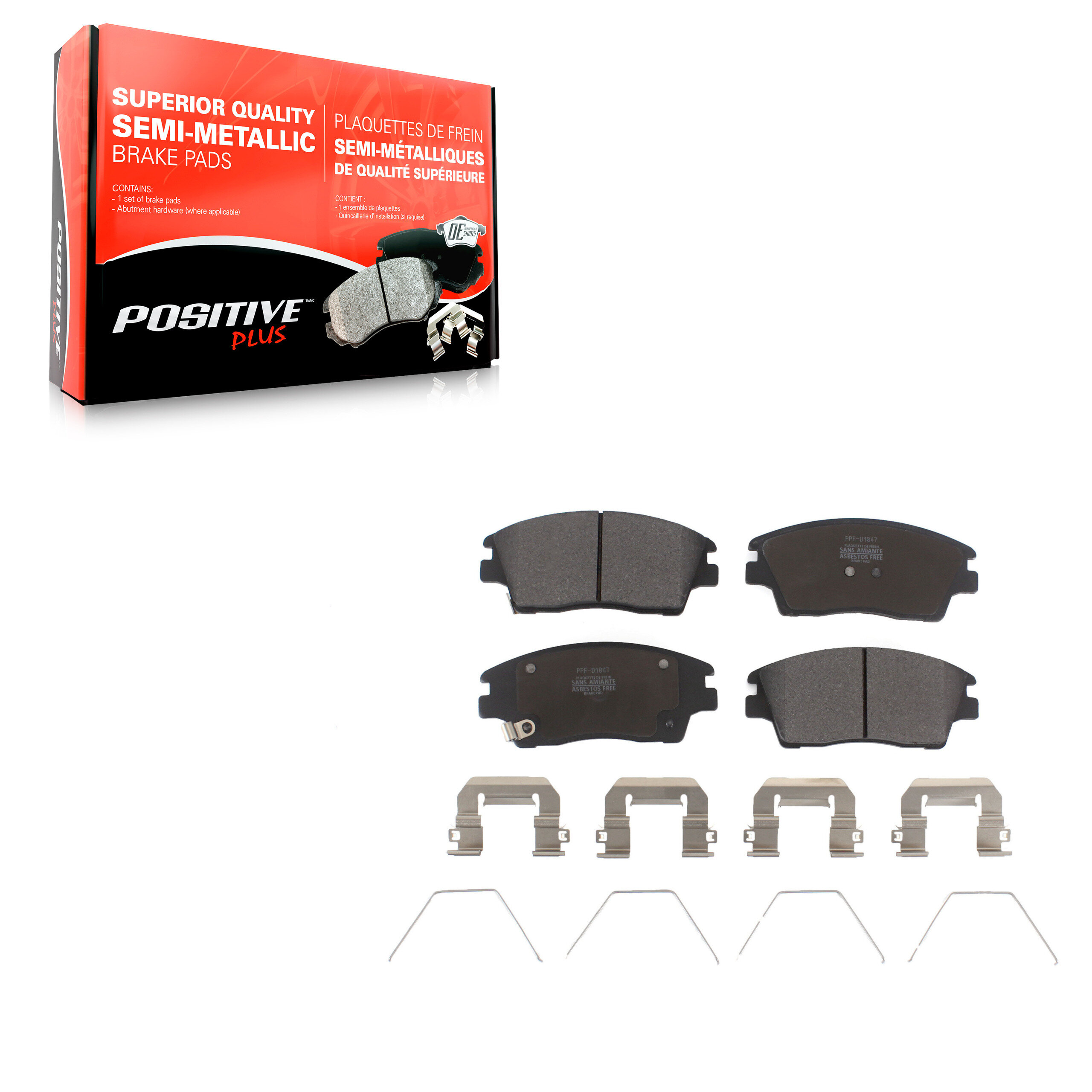 Positive Plus - PPF-D1847 - Front Disc Brake Pad
