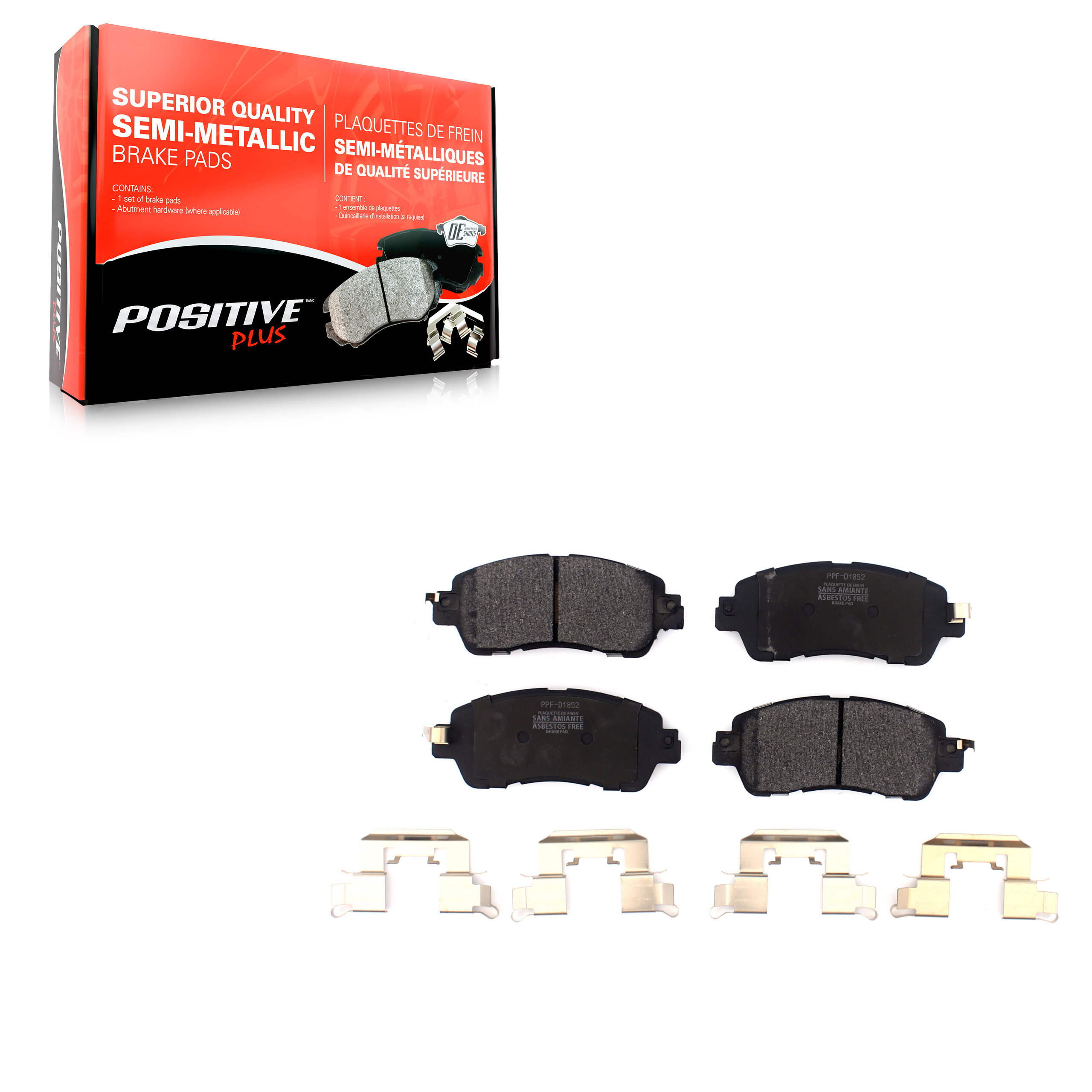 Positive Plus - PPF-D1852 - Front Disc Brake Pad