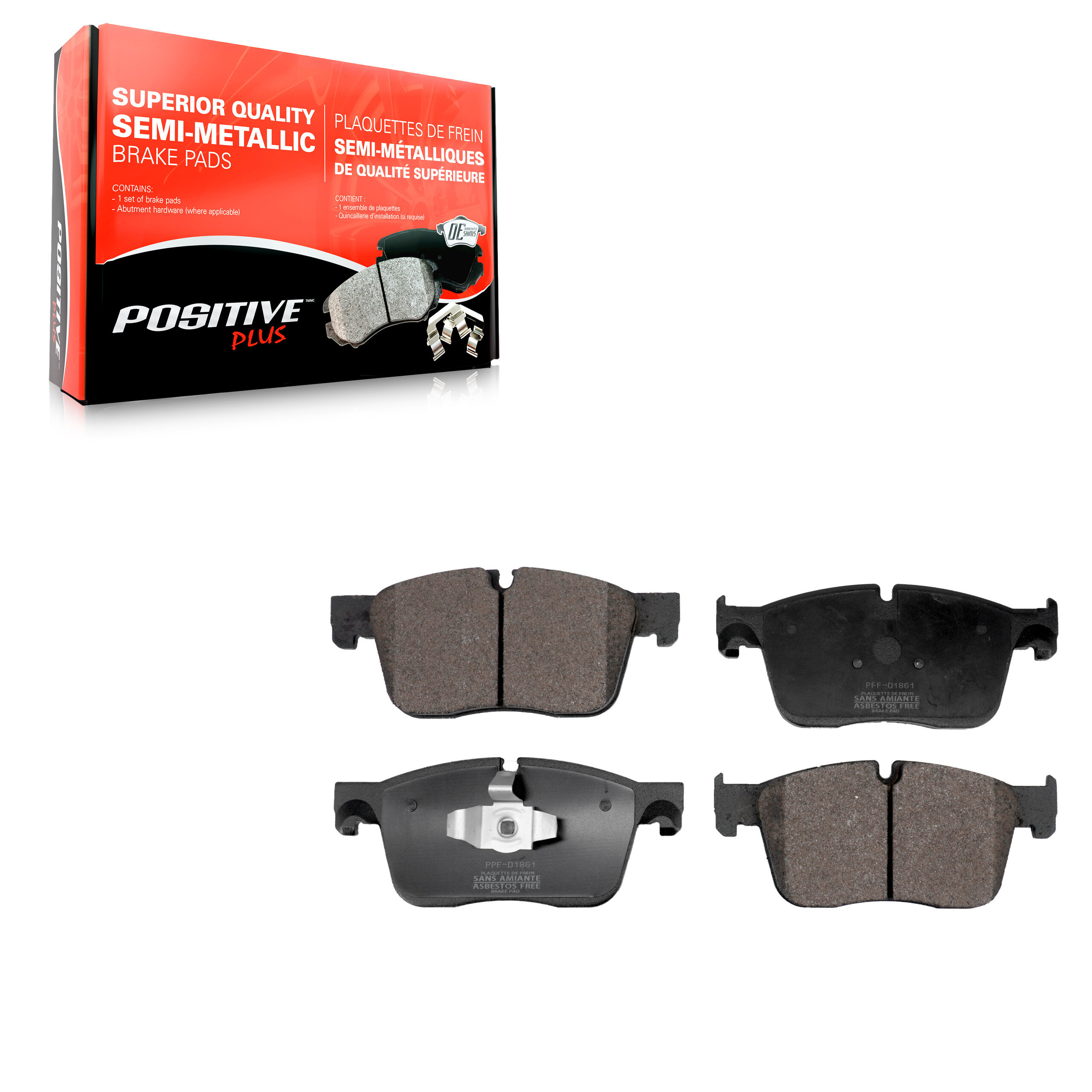 Positive Plus - PPF-D1861 - Front Disc Brake Pad