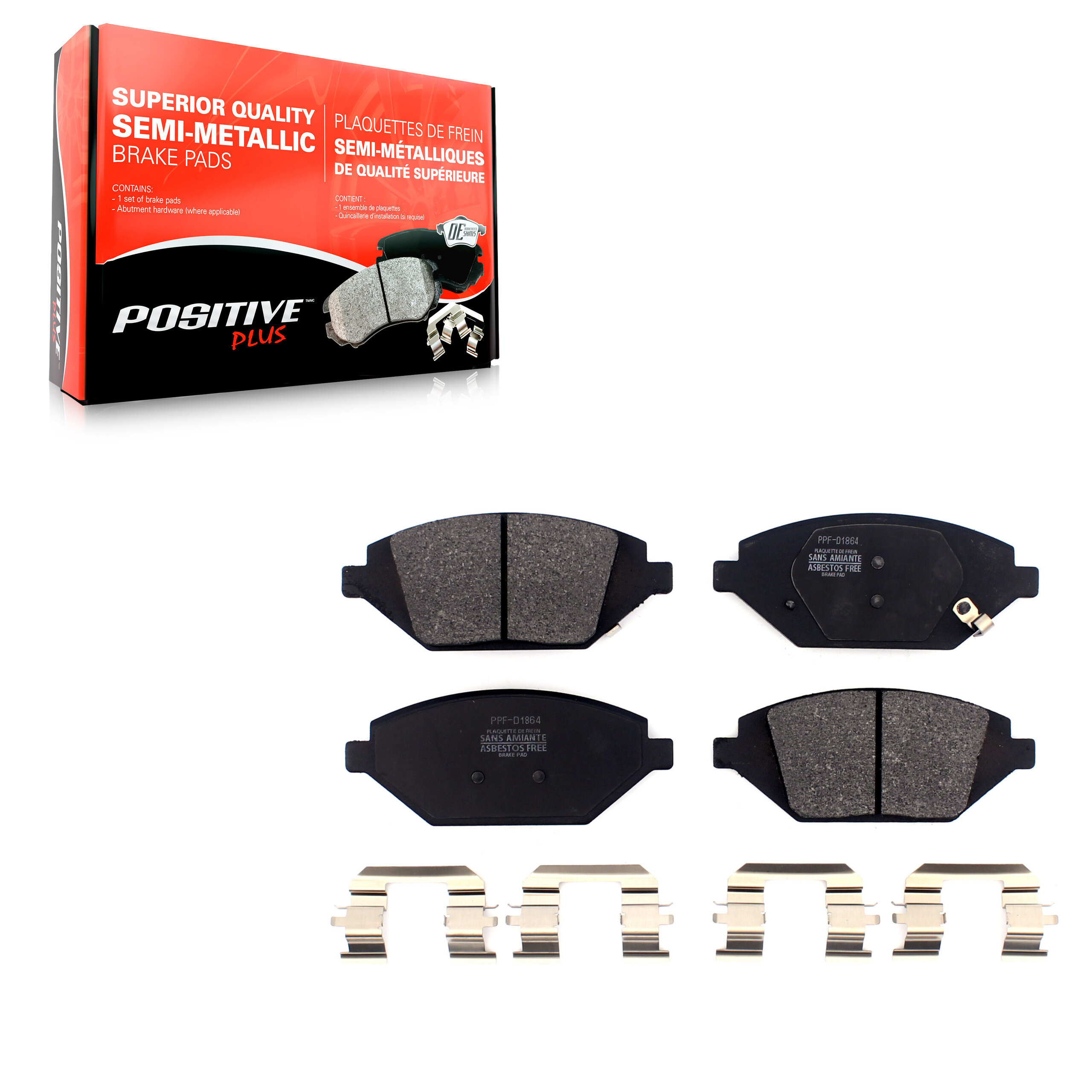 Positive Plus - PPF-D1864 - Front Disc Brake Pad