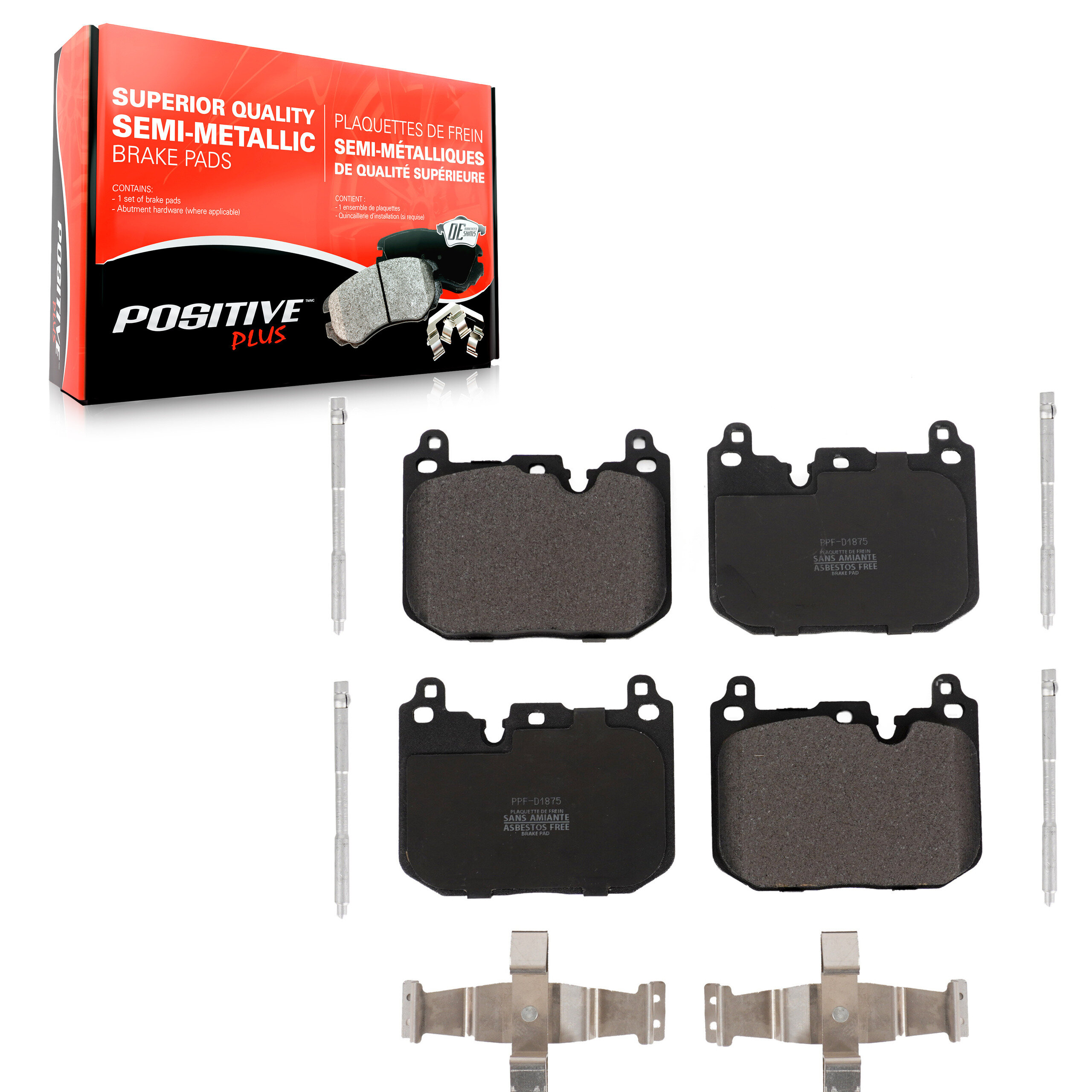 Positive Plus - PPF-D1875 - Front Disc Brake Pad