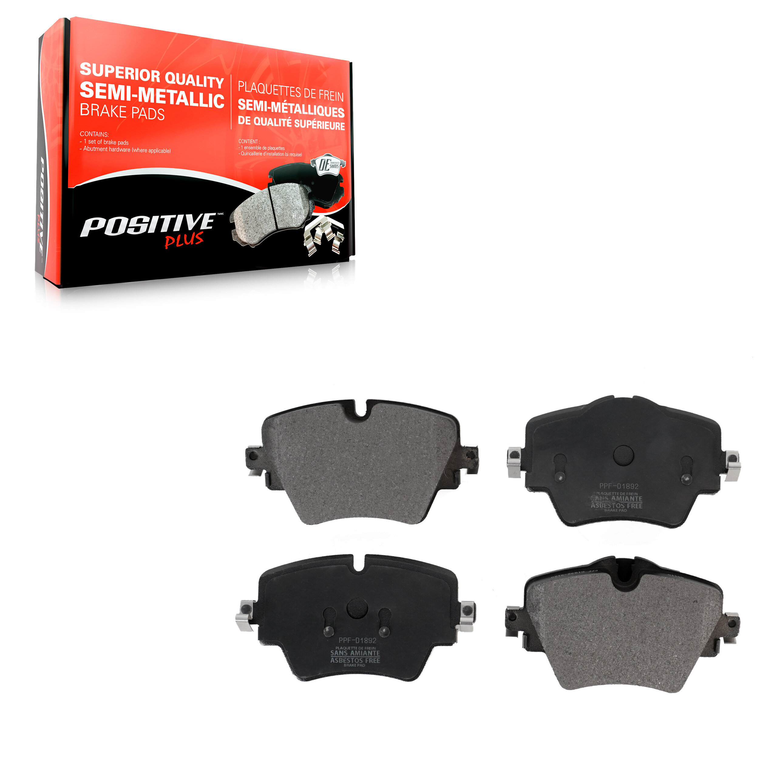 Positive Plus - PPF-D1892 - Front Disc Brake Pad