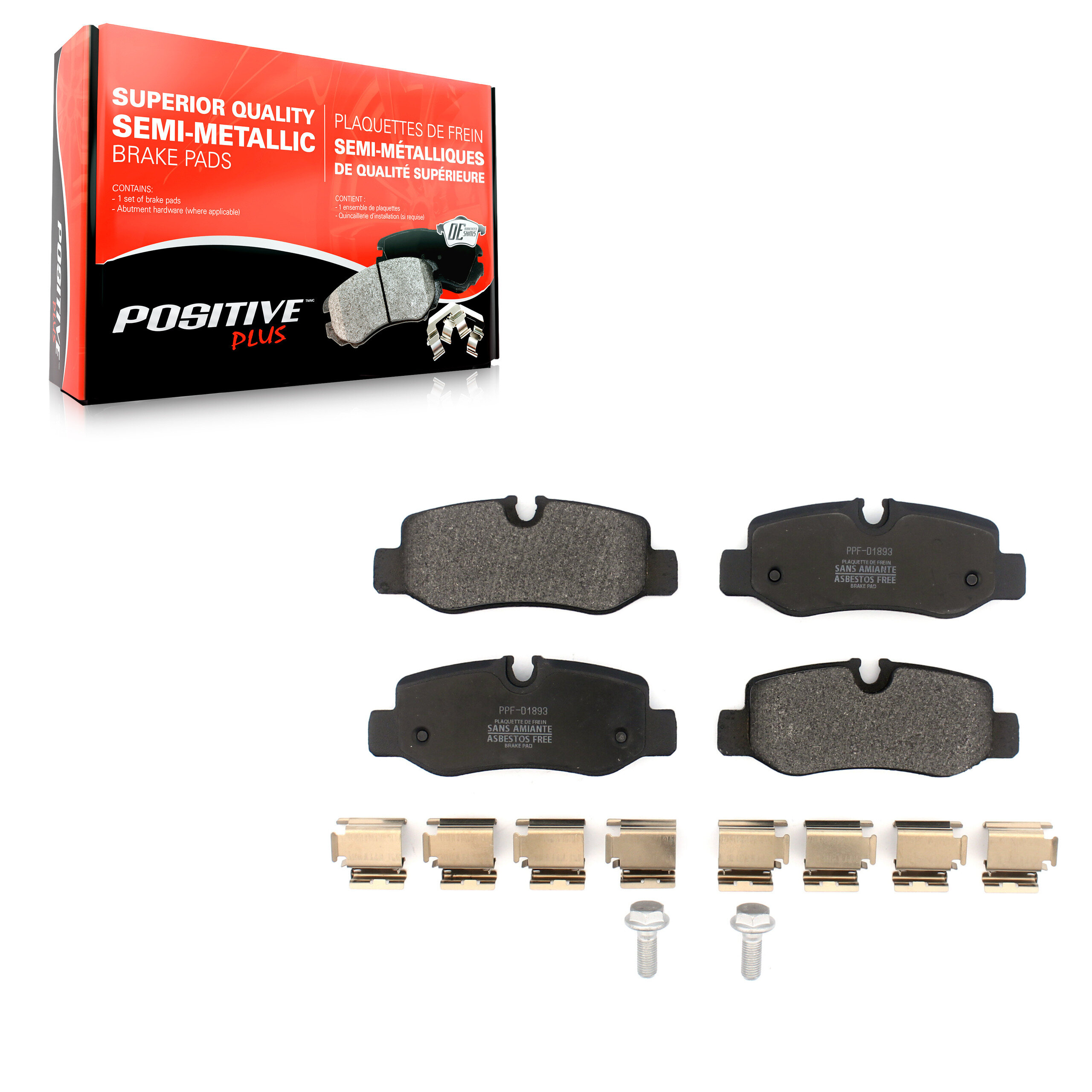 Positive Plus - PPF-D1893 - Rear Disc Brake Pad