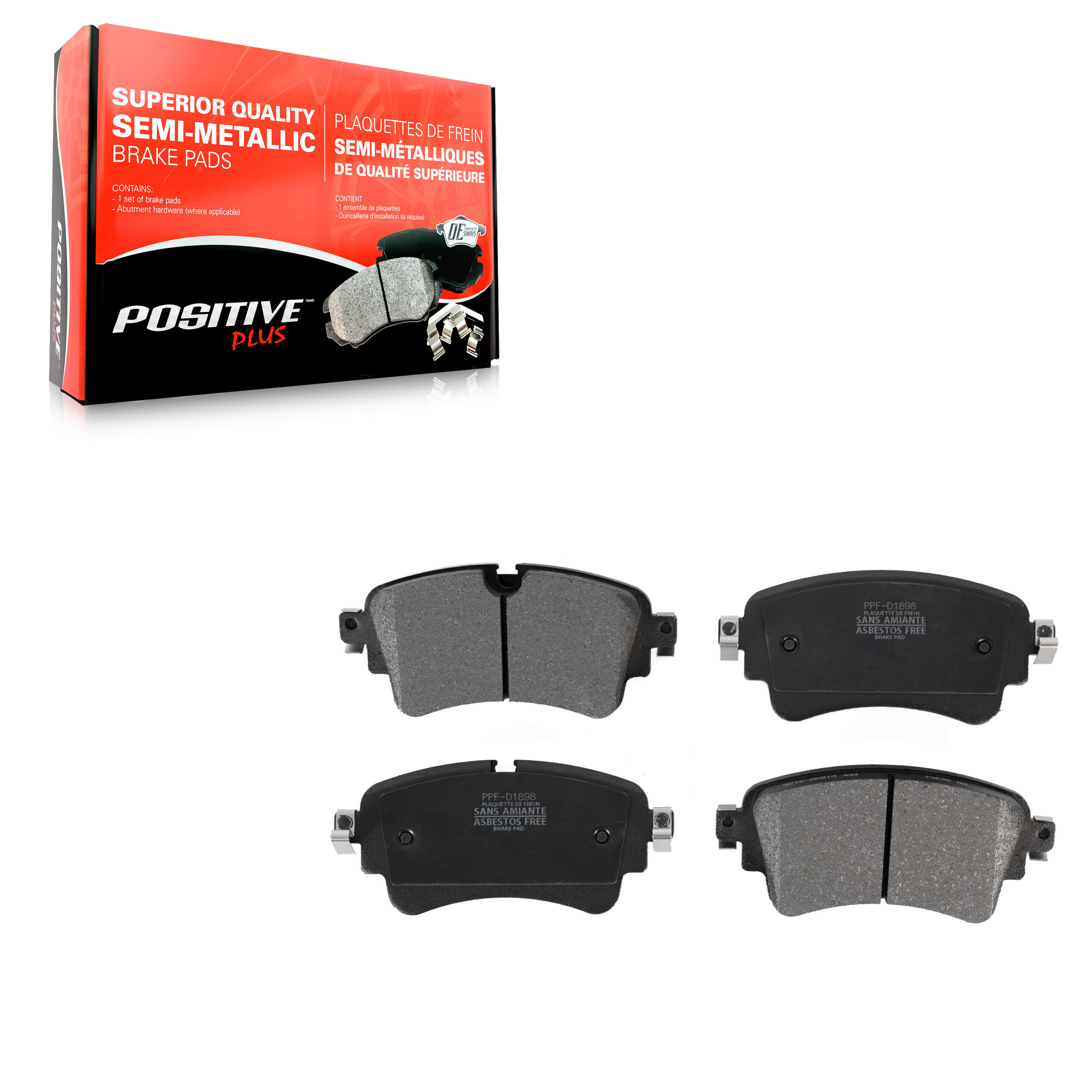 Positive Plus - PPF-D1898 - Rear Disc Brake Pad