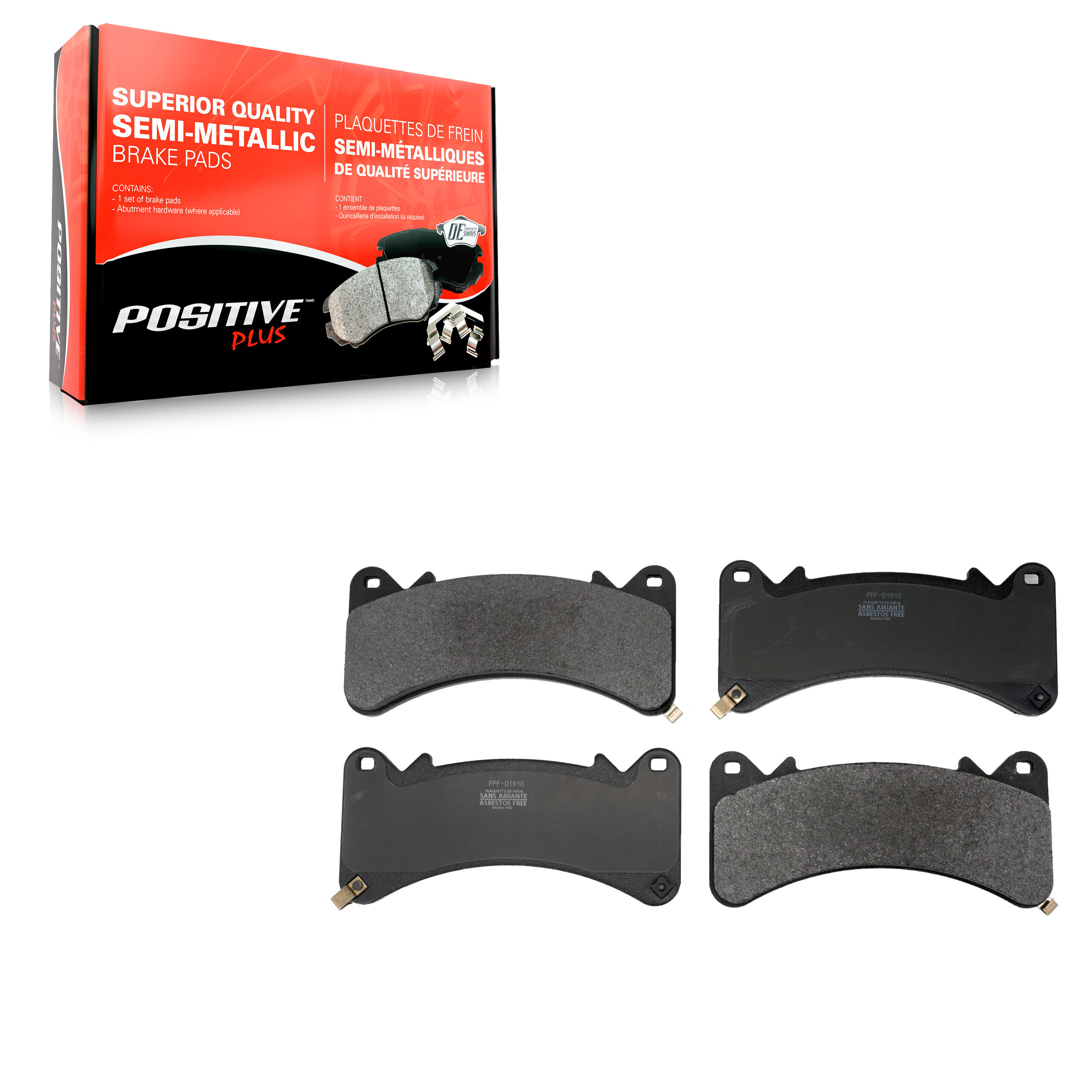 Positive Plus - PPF-D1910 - Front Disc Brake Pad