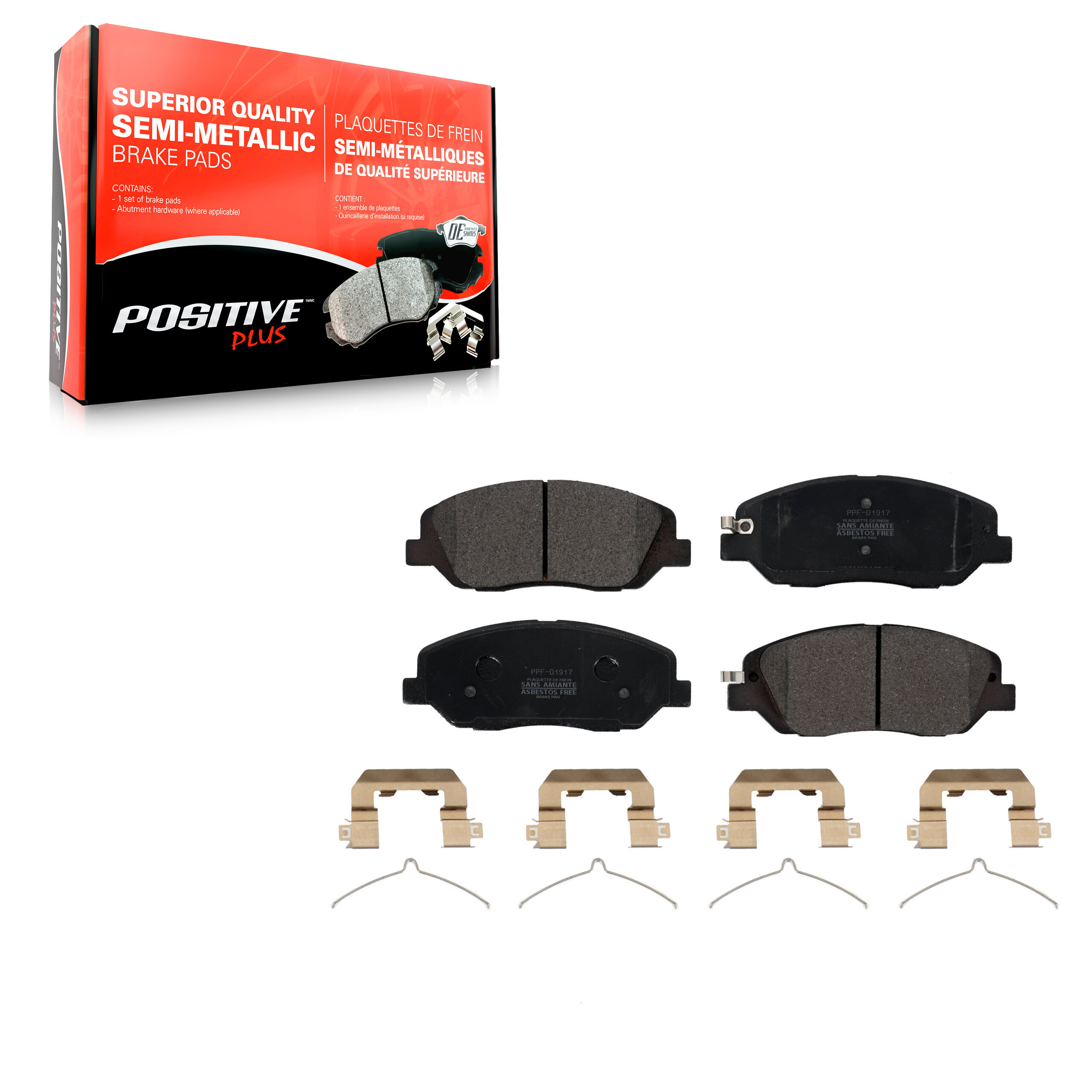 Positive Plus - PPF-D1917 - Front Disc Brake Pad
