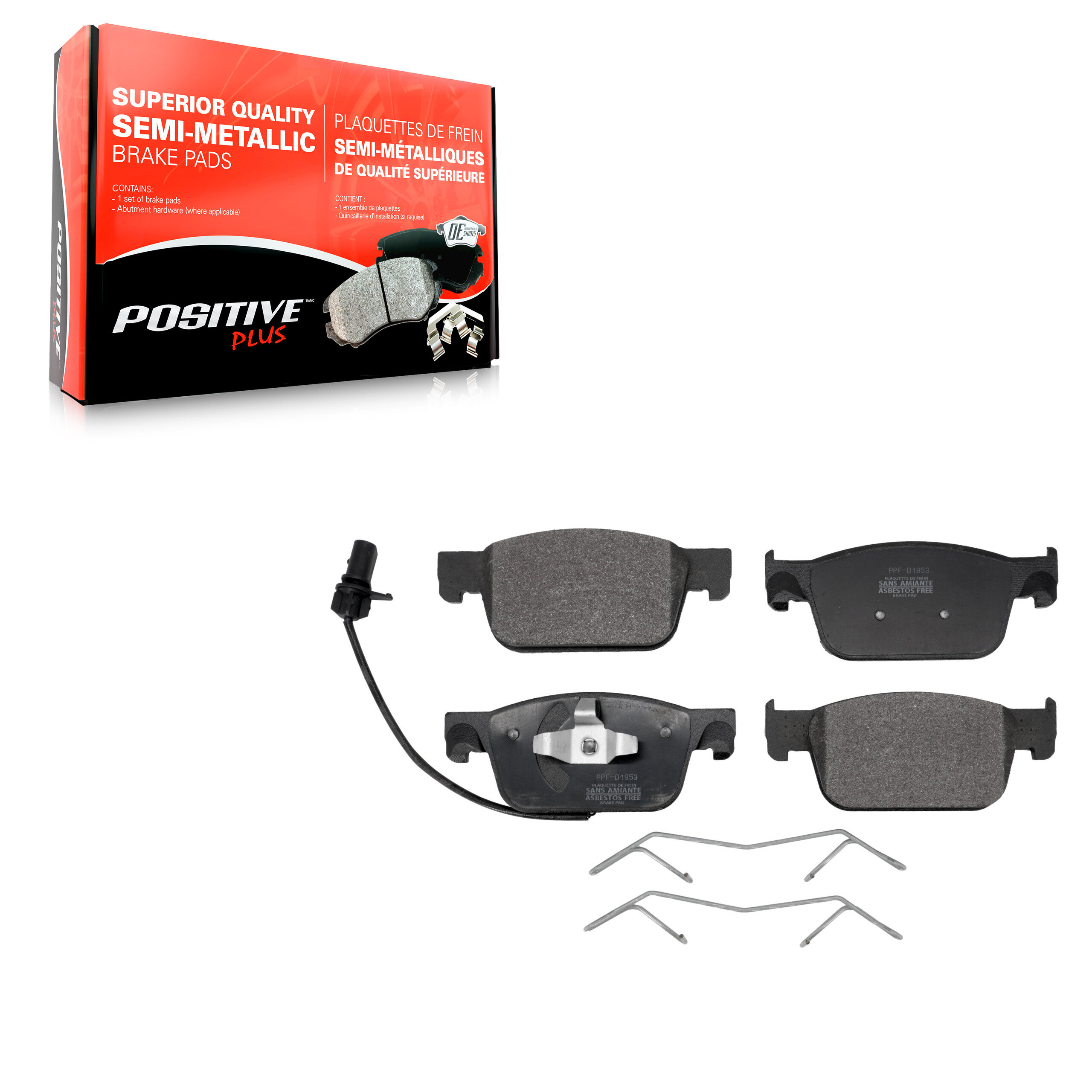 Positive Plus - PPF-D1953 - Front Disc Brake Pad