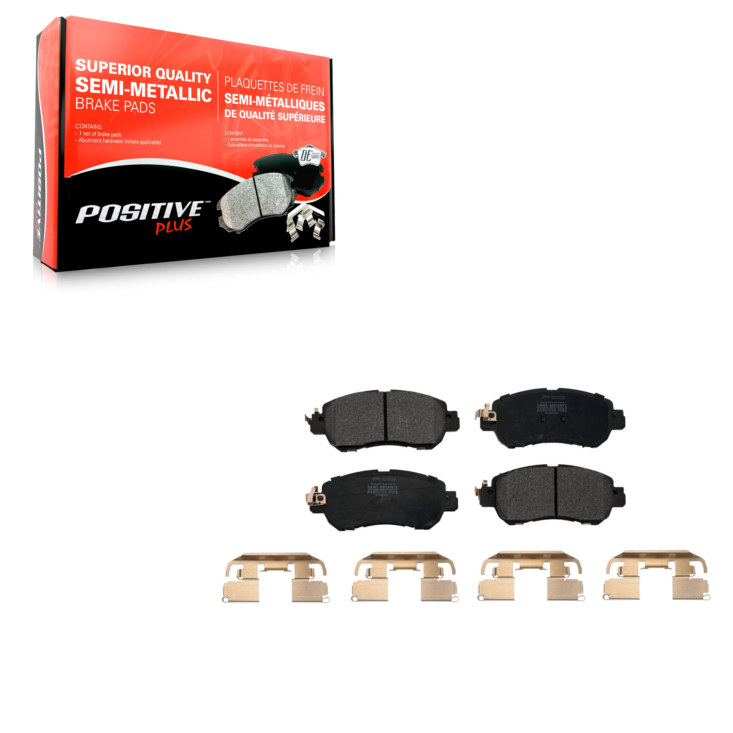 Positive Plus - PPF-D2038 - Front Disc Brake Pad