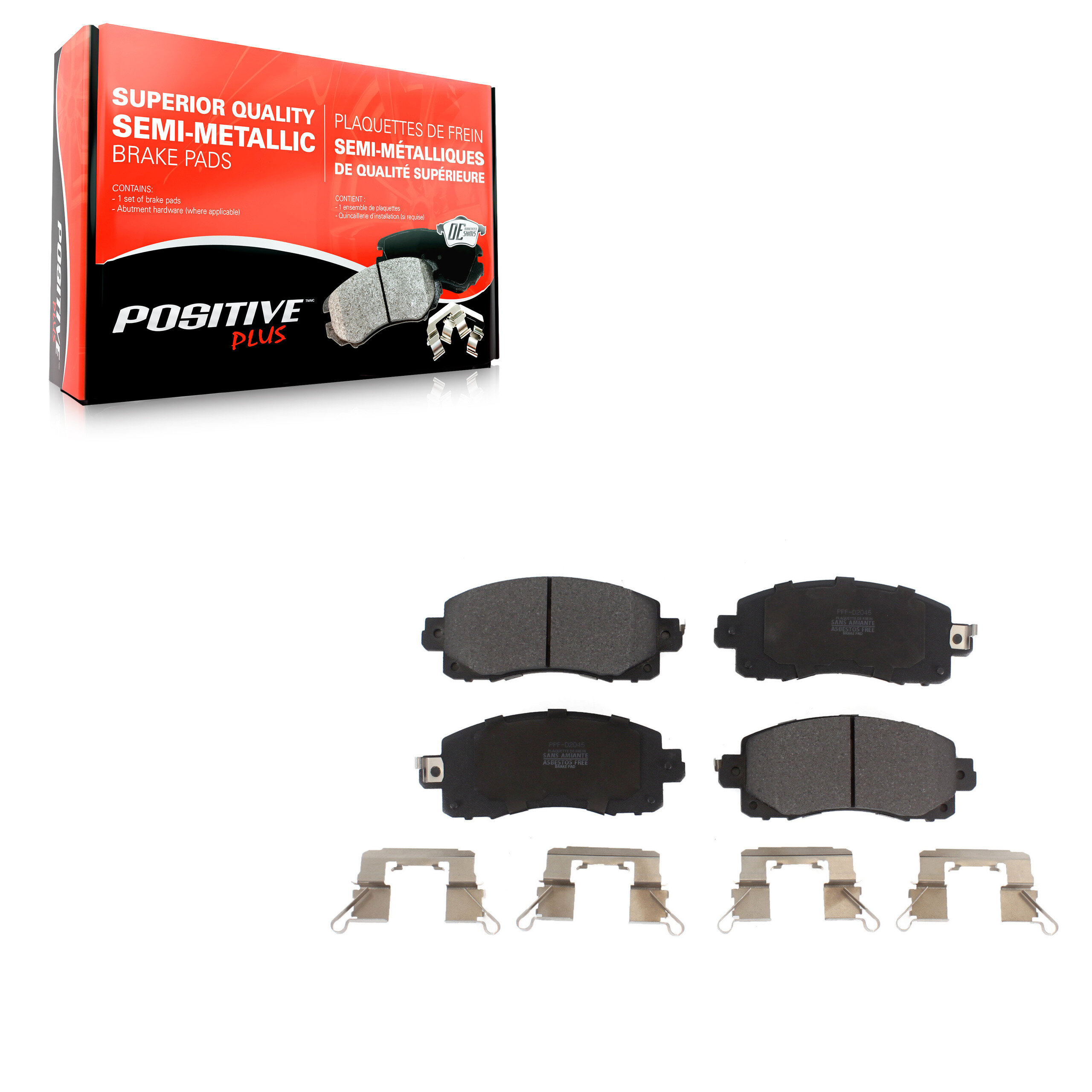 Positive Plus - PPF-D2045 - Front Disc Brake Pad