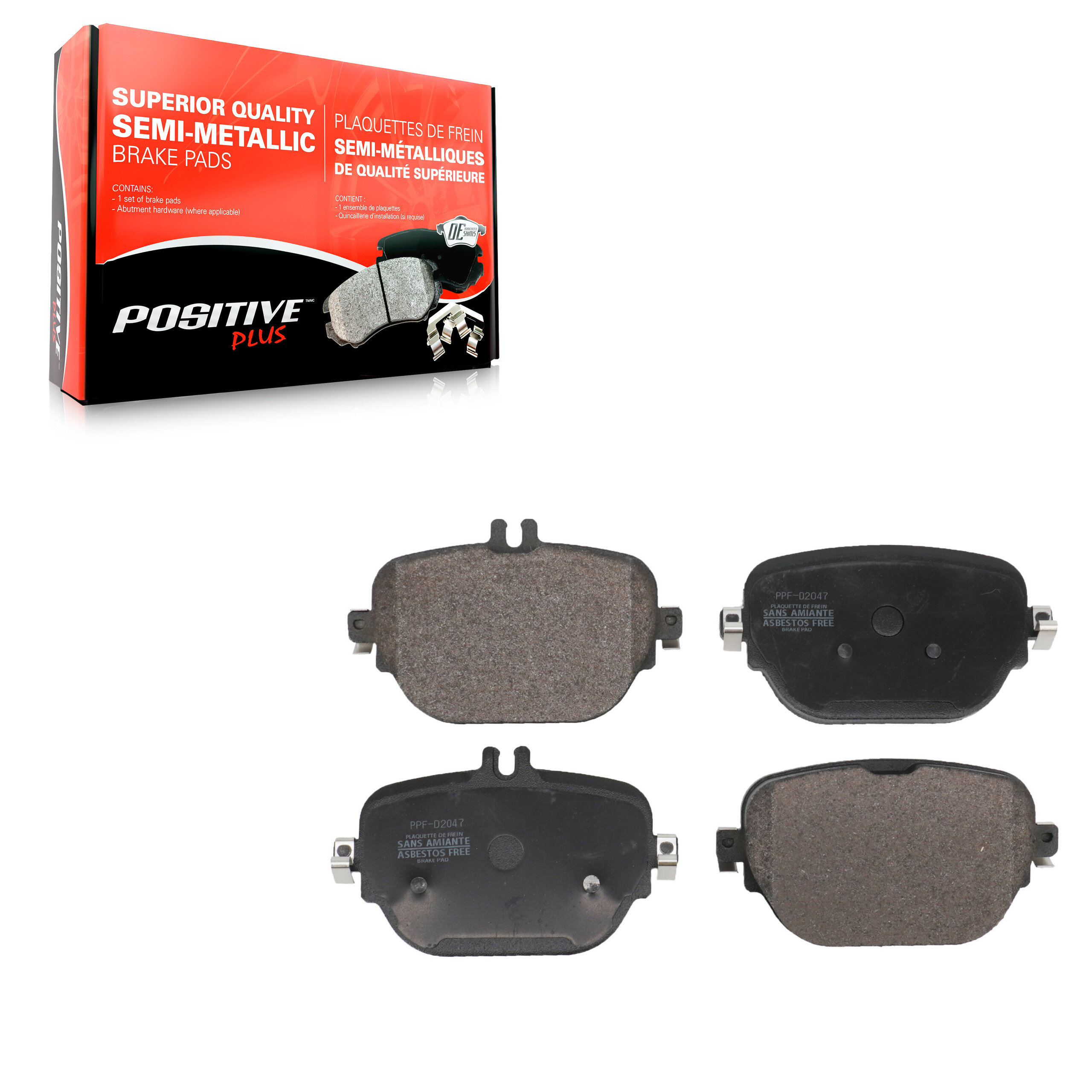 Positive Plus - PPF-D2047 - Rear Disc Brake Pad