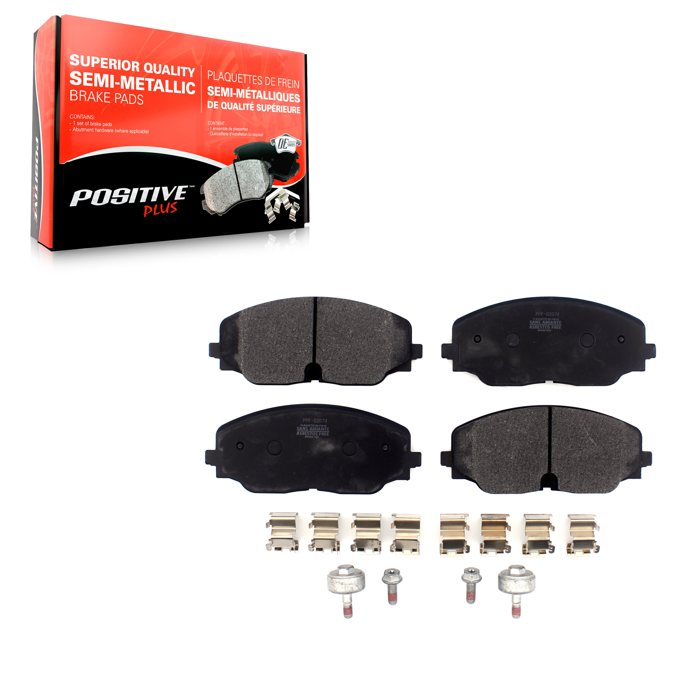 Positive Plus - PPF-D2074 - Front Disc Brake Pad