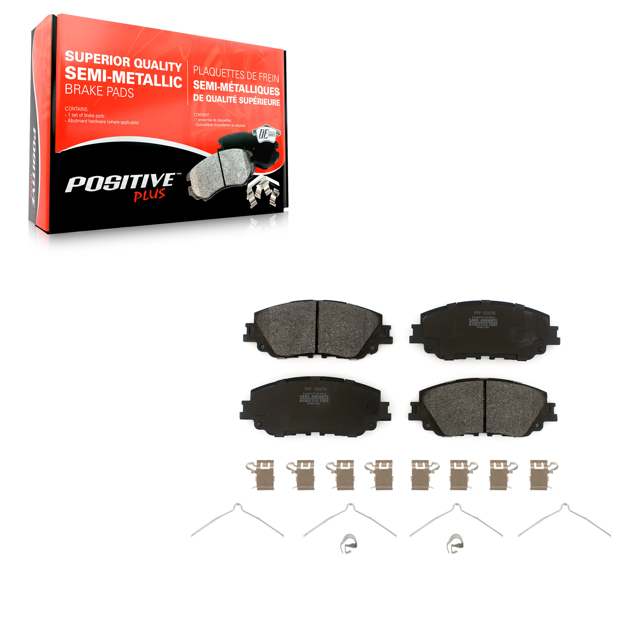 Positive Plus - PPF-D2076 - Front Disc Brake Pad
