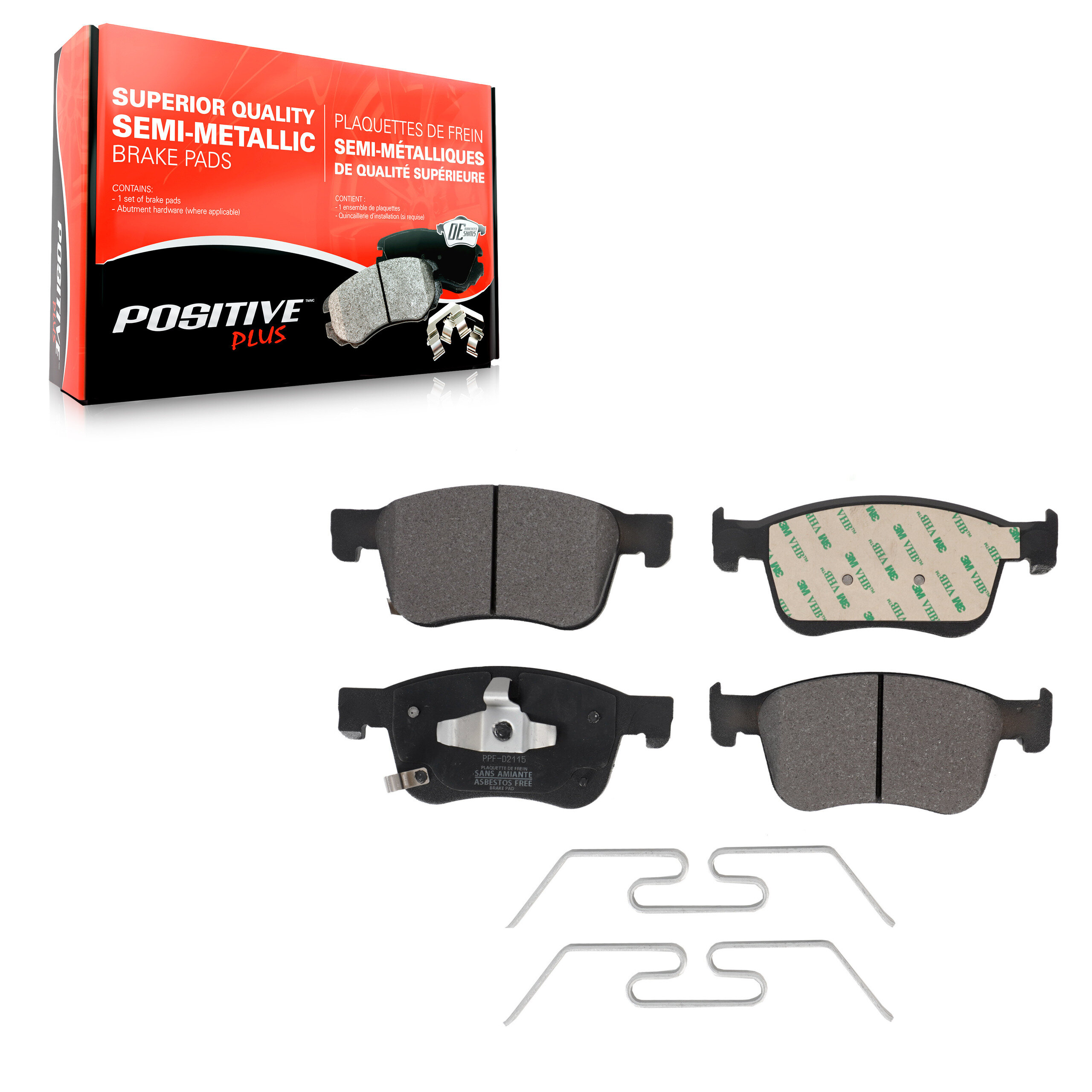 Positive Plus - PPF-D2115 - Front Disc Brake Pad