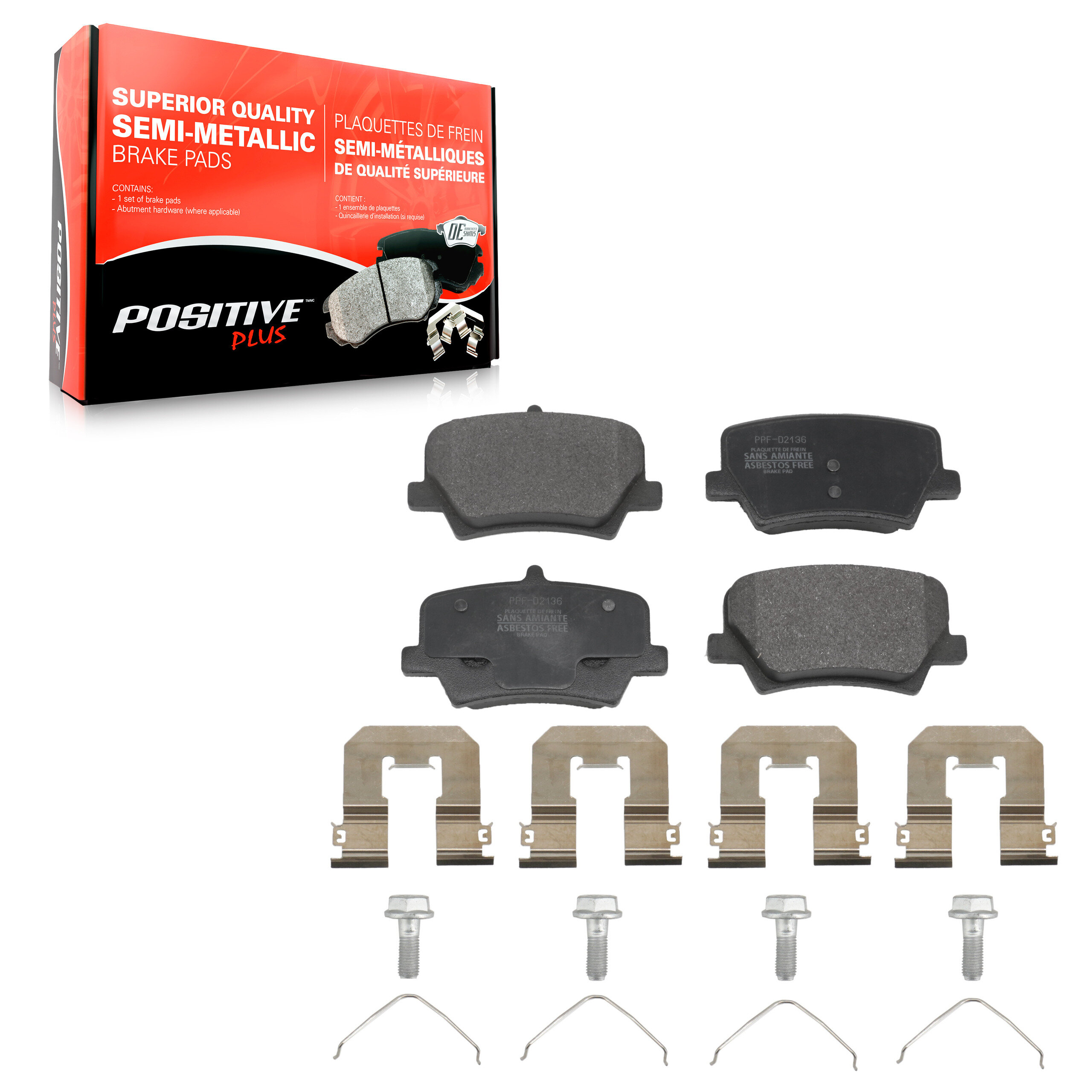 Positive Plus - PPF-D2136 - Rear Disc Brake Pad
