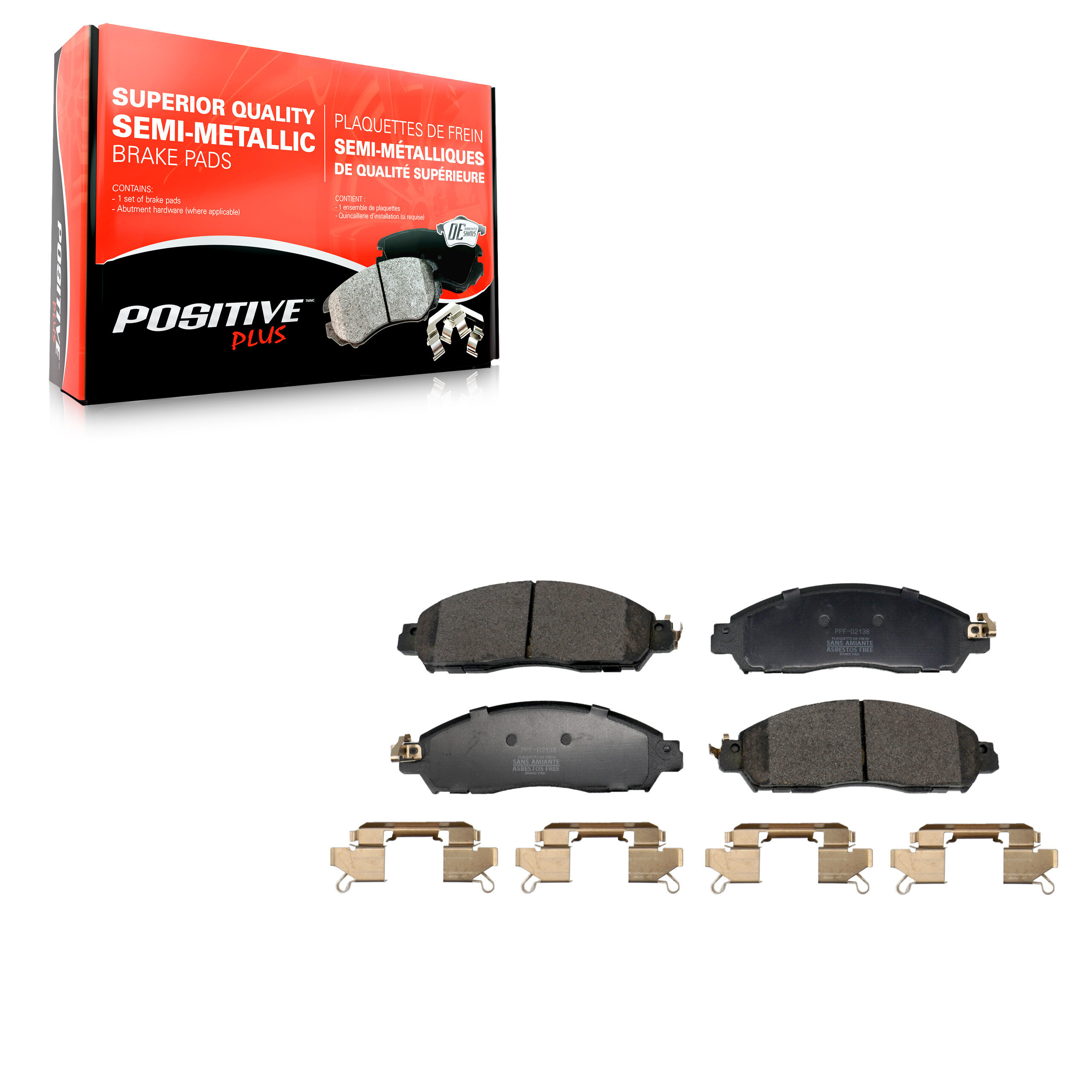 Positive Plus - PPF-D2138 - Front Disc Brake Pad