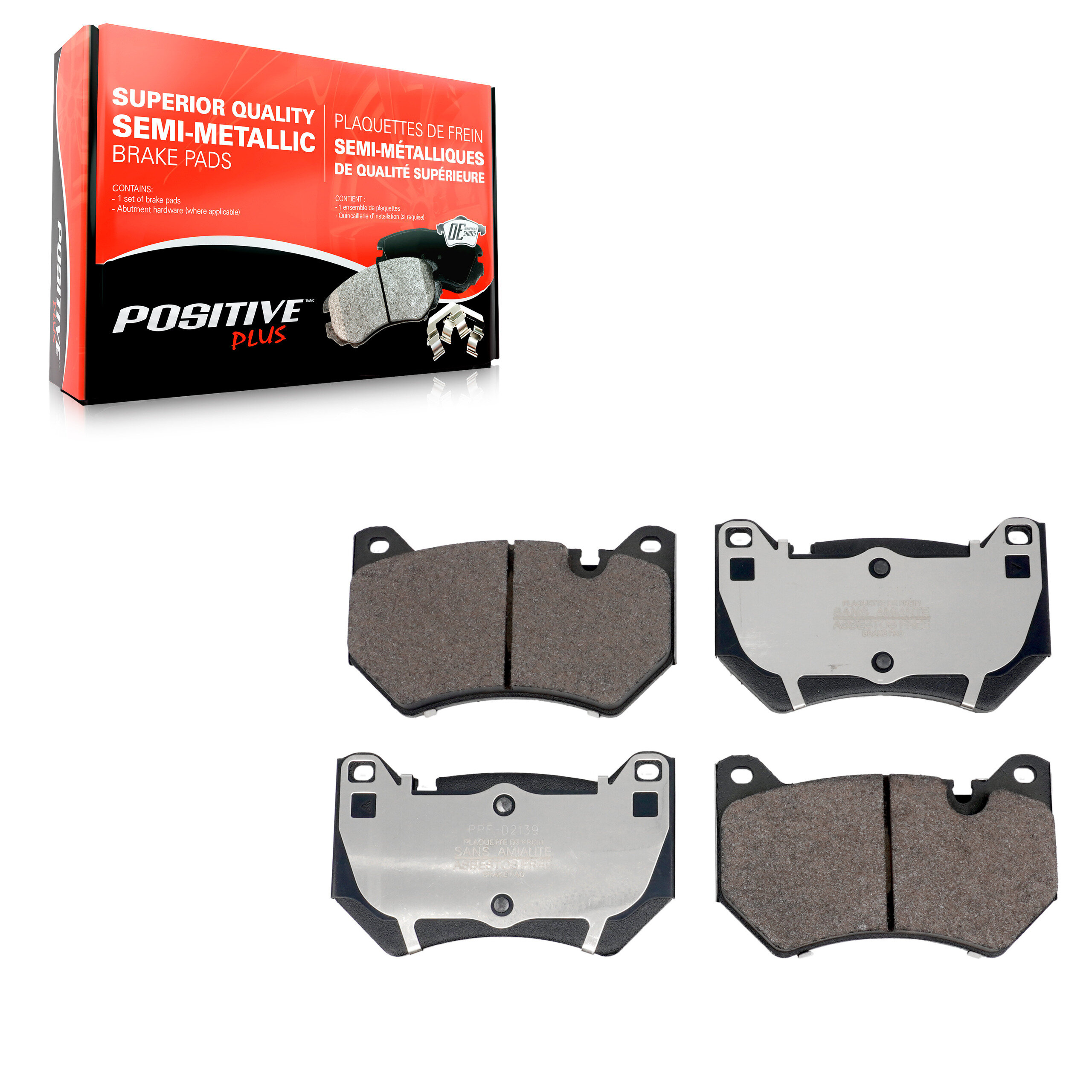 Positive Plus - PPF-D2139 - Front Disc Brake Pad