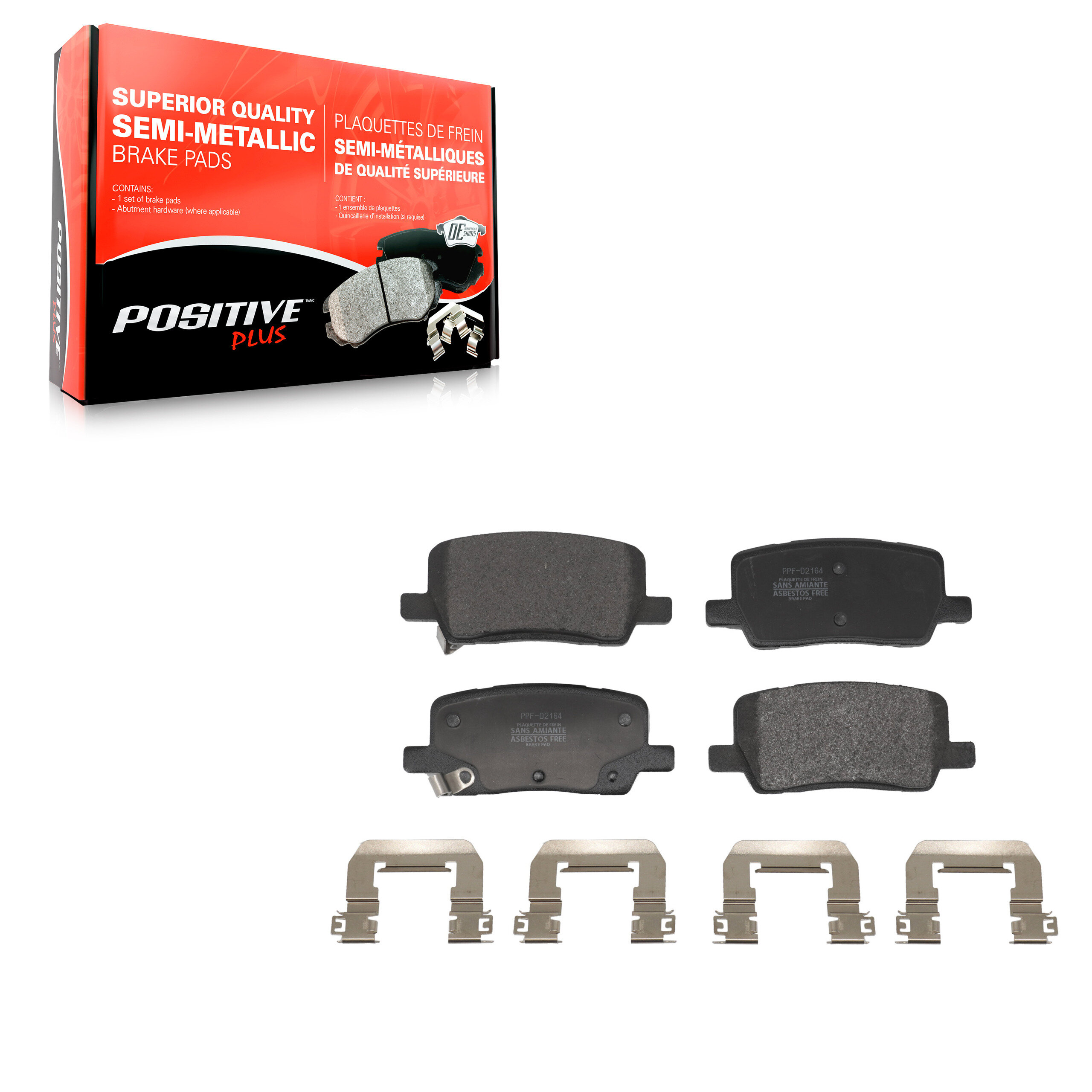 Positive Plus - PPF-D2164 - Rear Disc Brake Pad