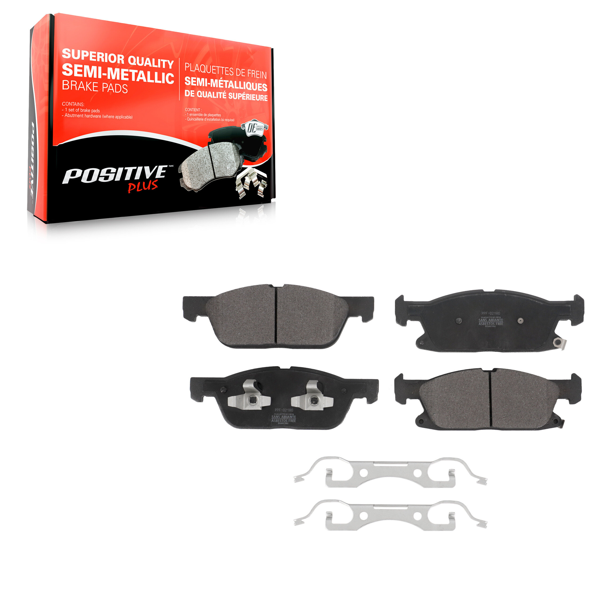 Positive Plus - PPF-D2180 - Front Disc Brake Pad