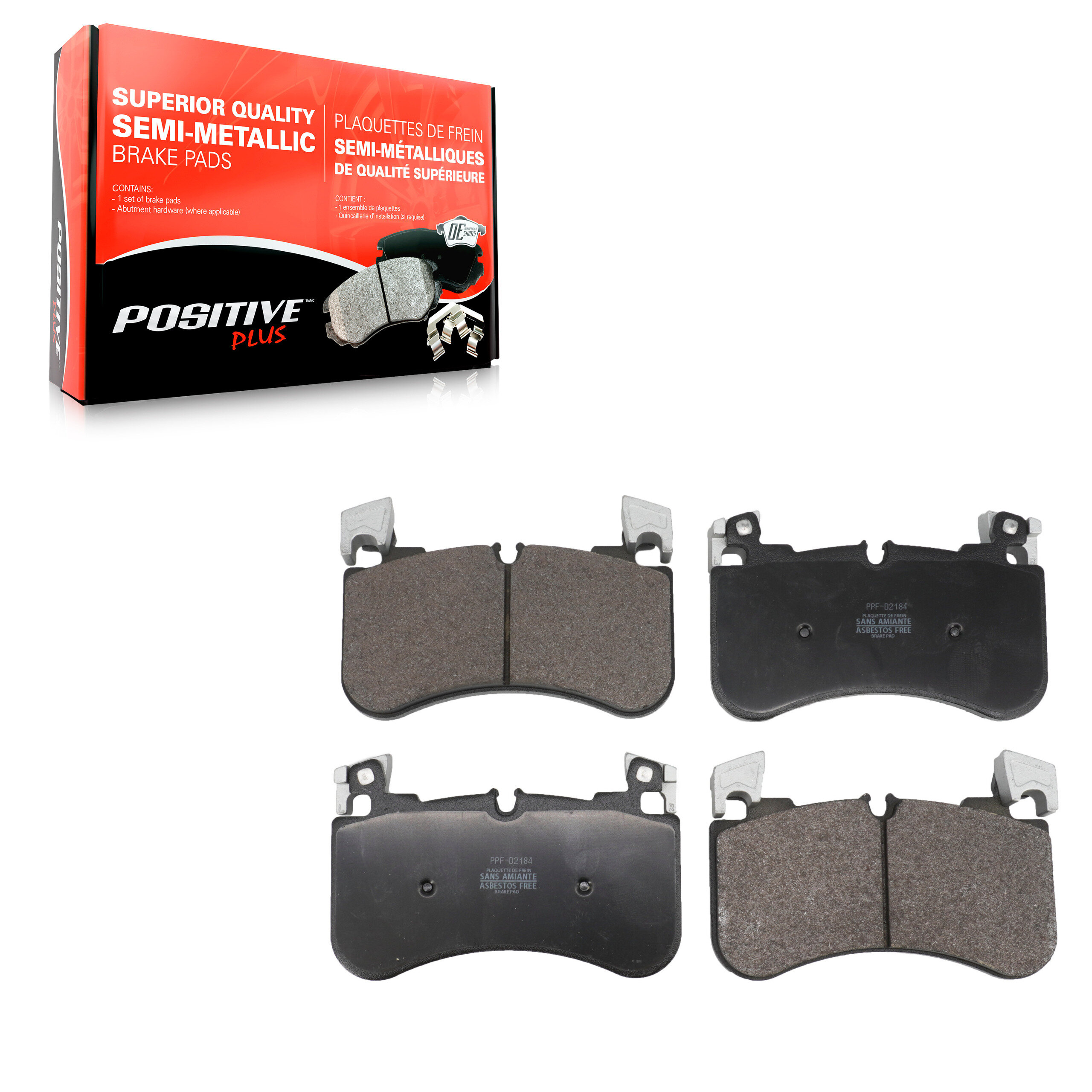 Positive Plus - PPF-D2184 - Front Disc Brake Pad