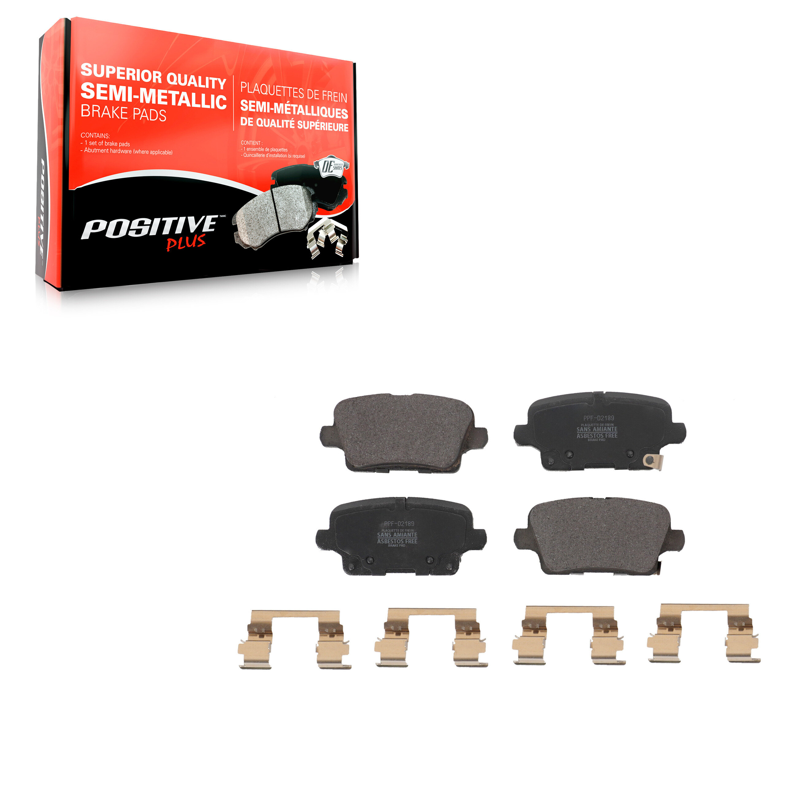 Positive Plus - PPF-D2189 - Rear Disc Brake Pad