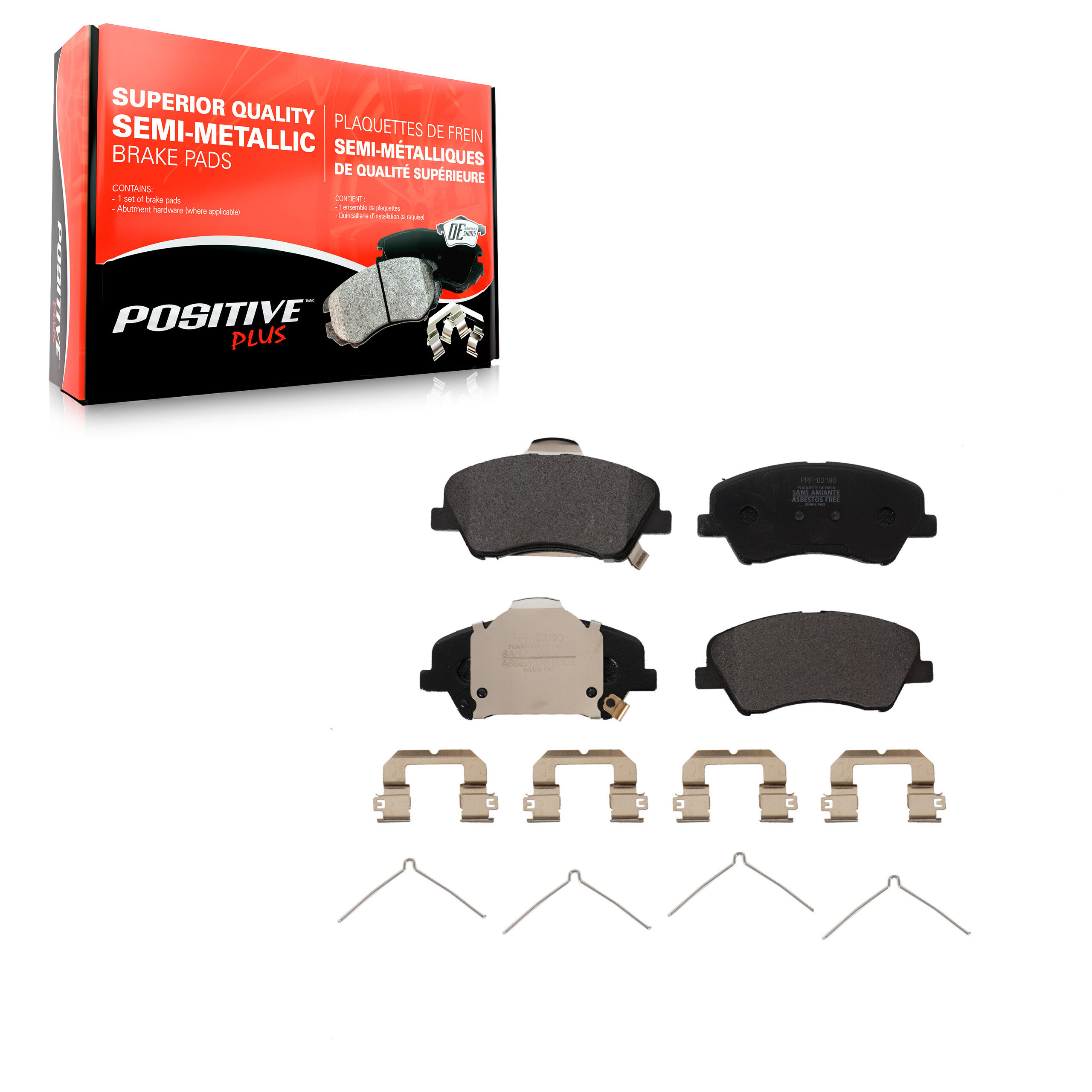 Positive Plus - PPF-D2190 - Front Disc Brake Pad