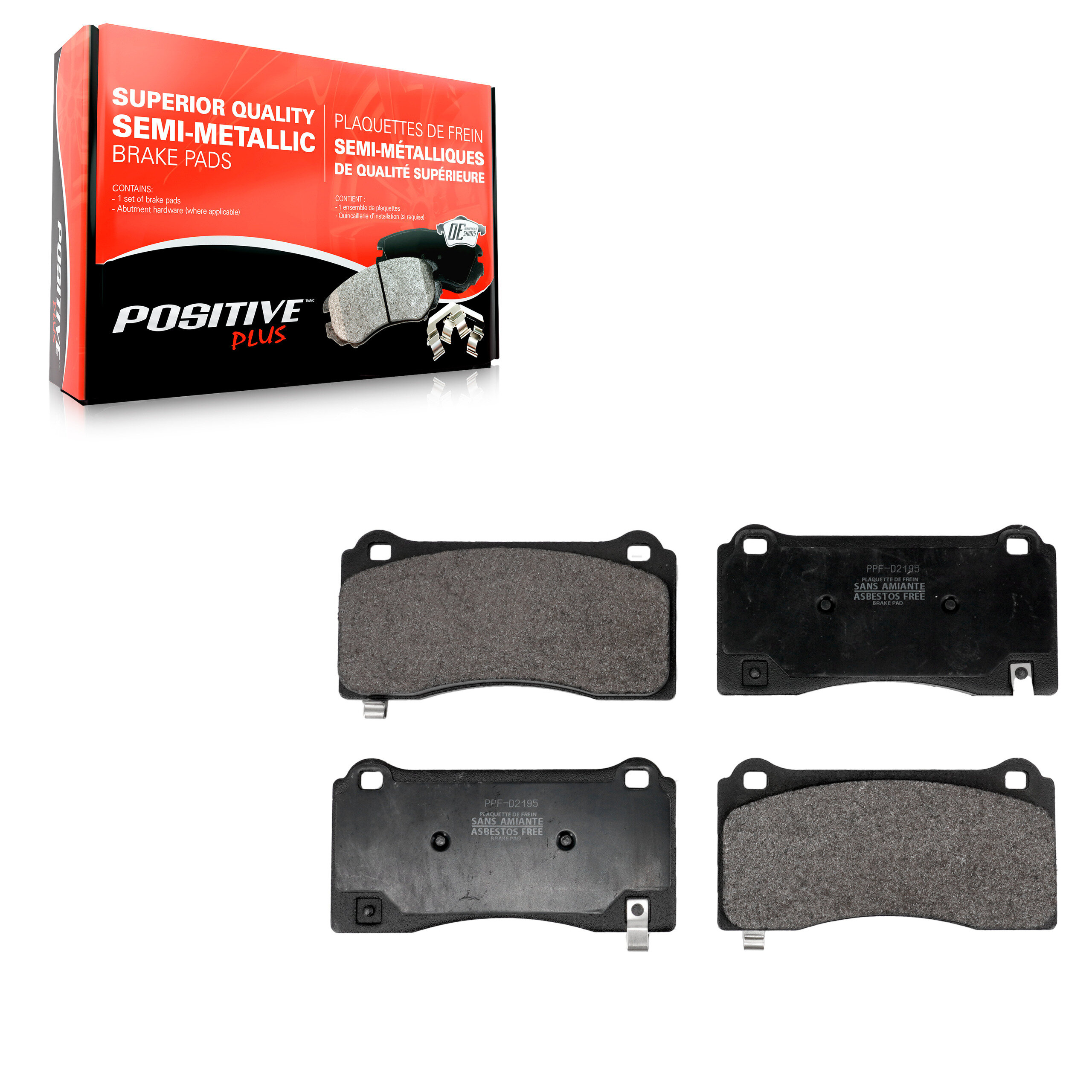 Positive Plus - PPF-D2195 - Front Disc Brake Pad