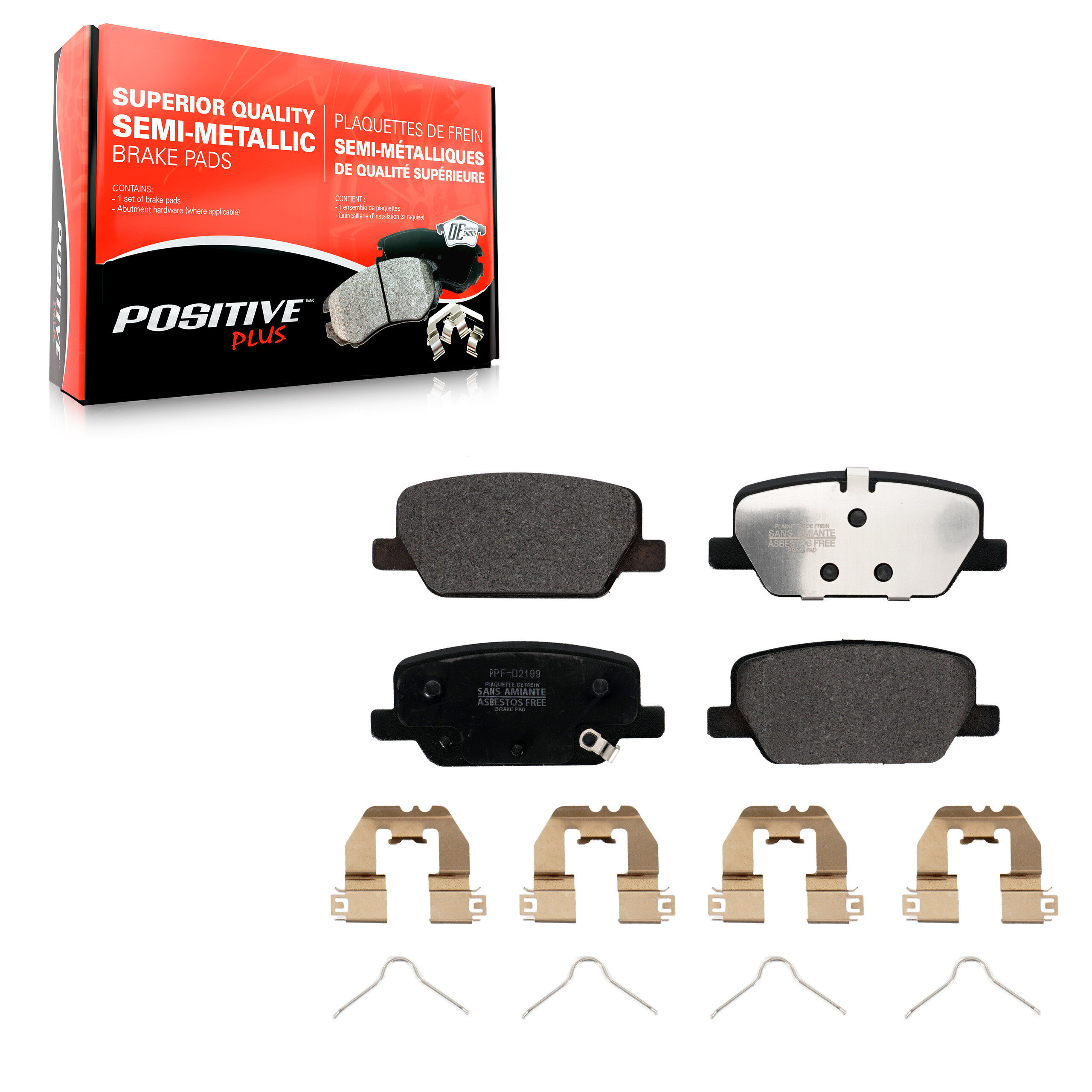 Positive Plus - PPF-D2199 - Rear Disc Brake Pad