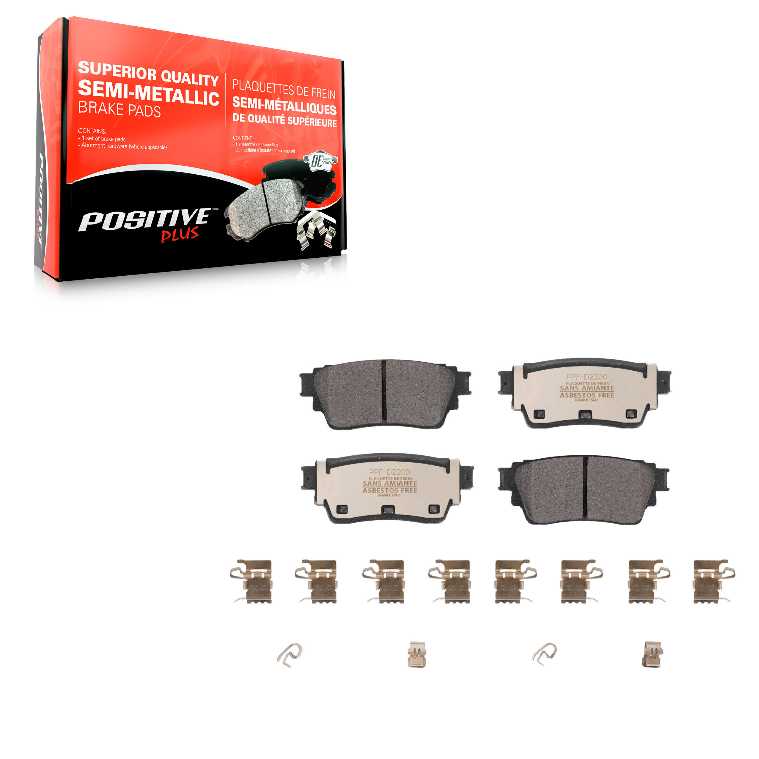 Positive Plus - PPF-D2200 - Rear Disc Brake Pad