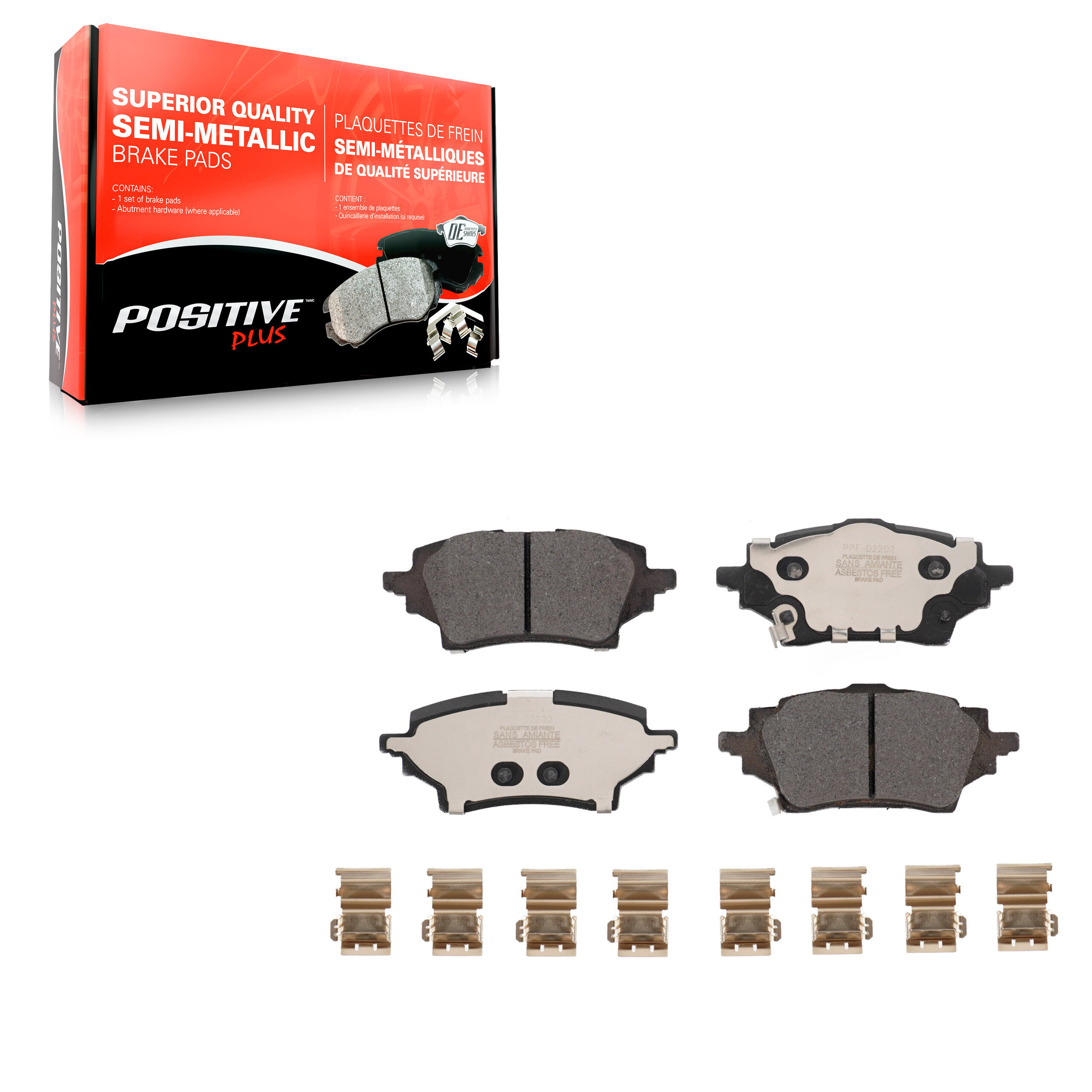 Positive Plus - PPF-D2202 - Rear Disc Brake Pad