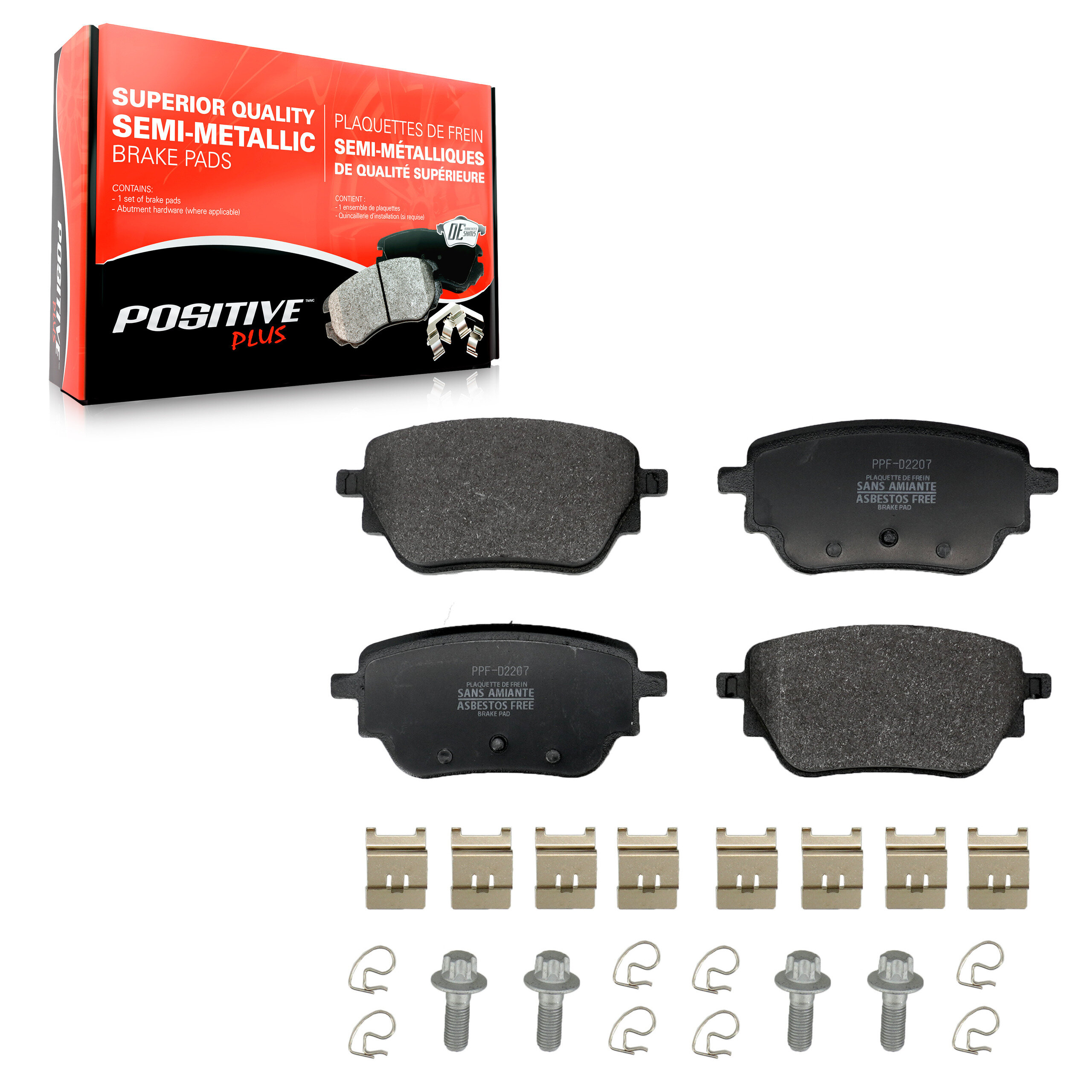 Positive Plus - PPF-D2207 - Rear Disc Brake Pad