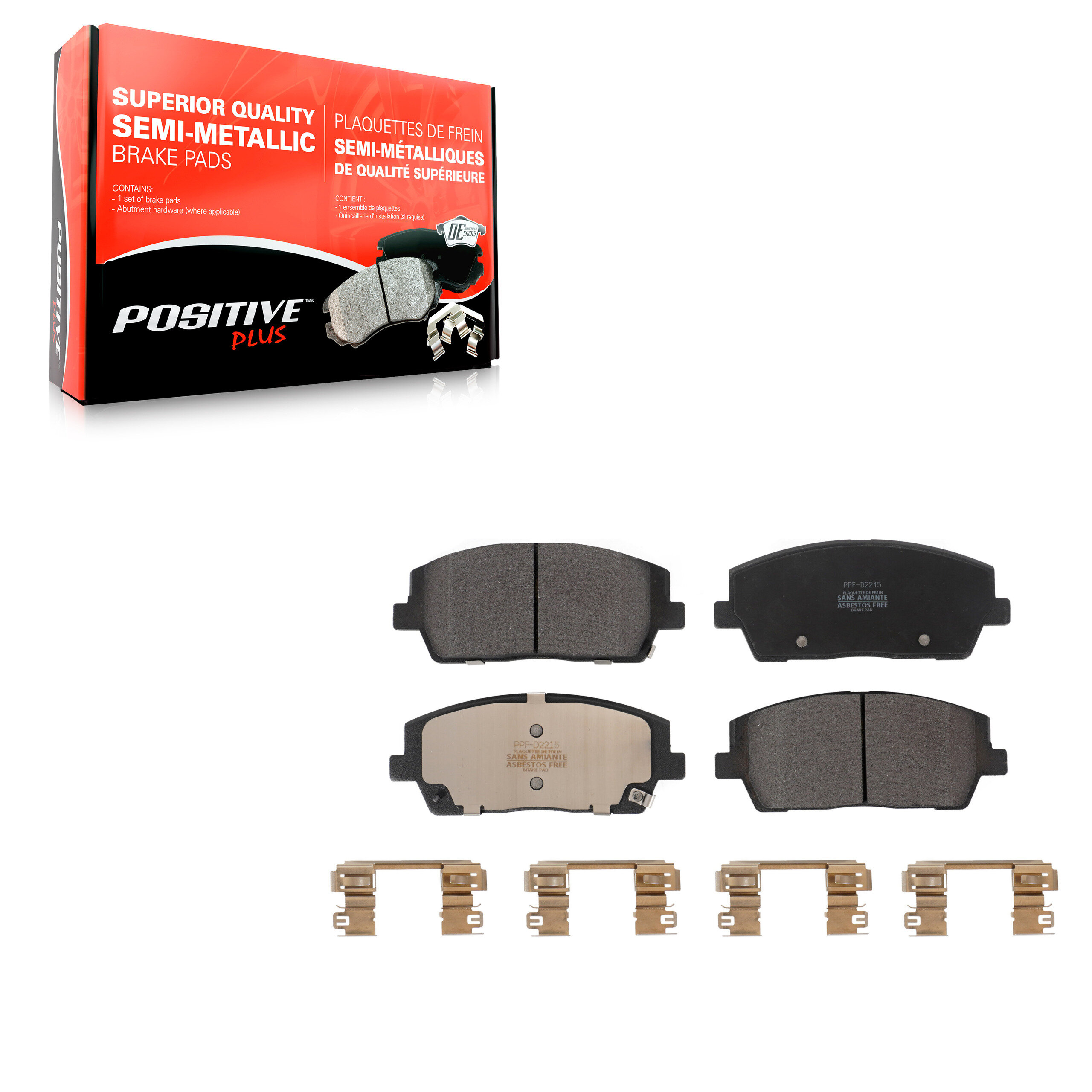 Positive Plus - PPF-D2215 - Front Disc Brake Pad