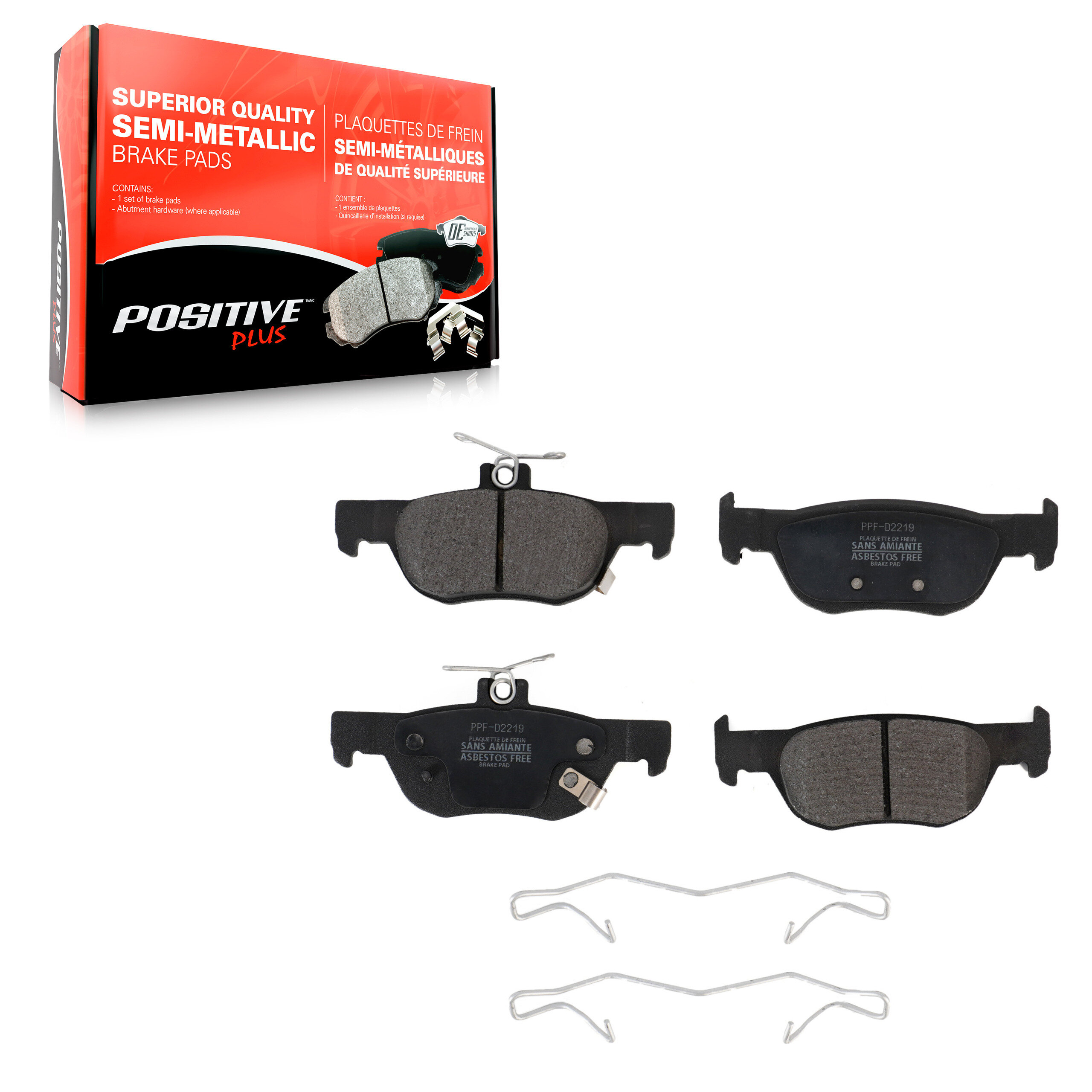Positive Plus - PPF-D2219 - Rear Disc Brake Pad