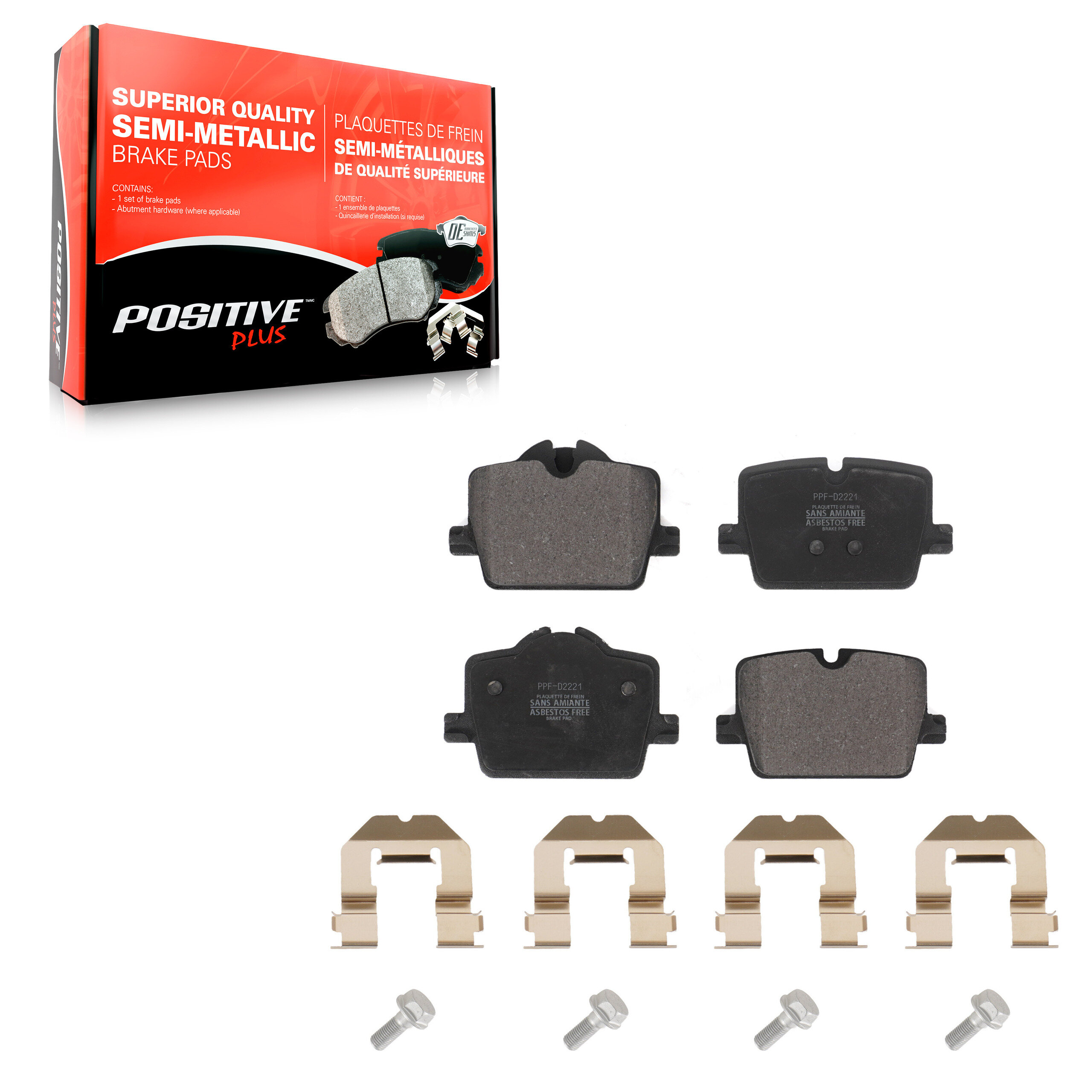 Positive Plus - PPF-D2221 - Rear Disc Brake Pad