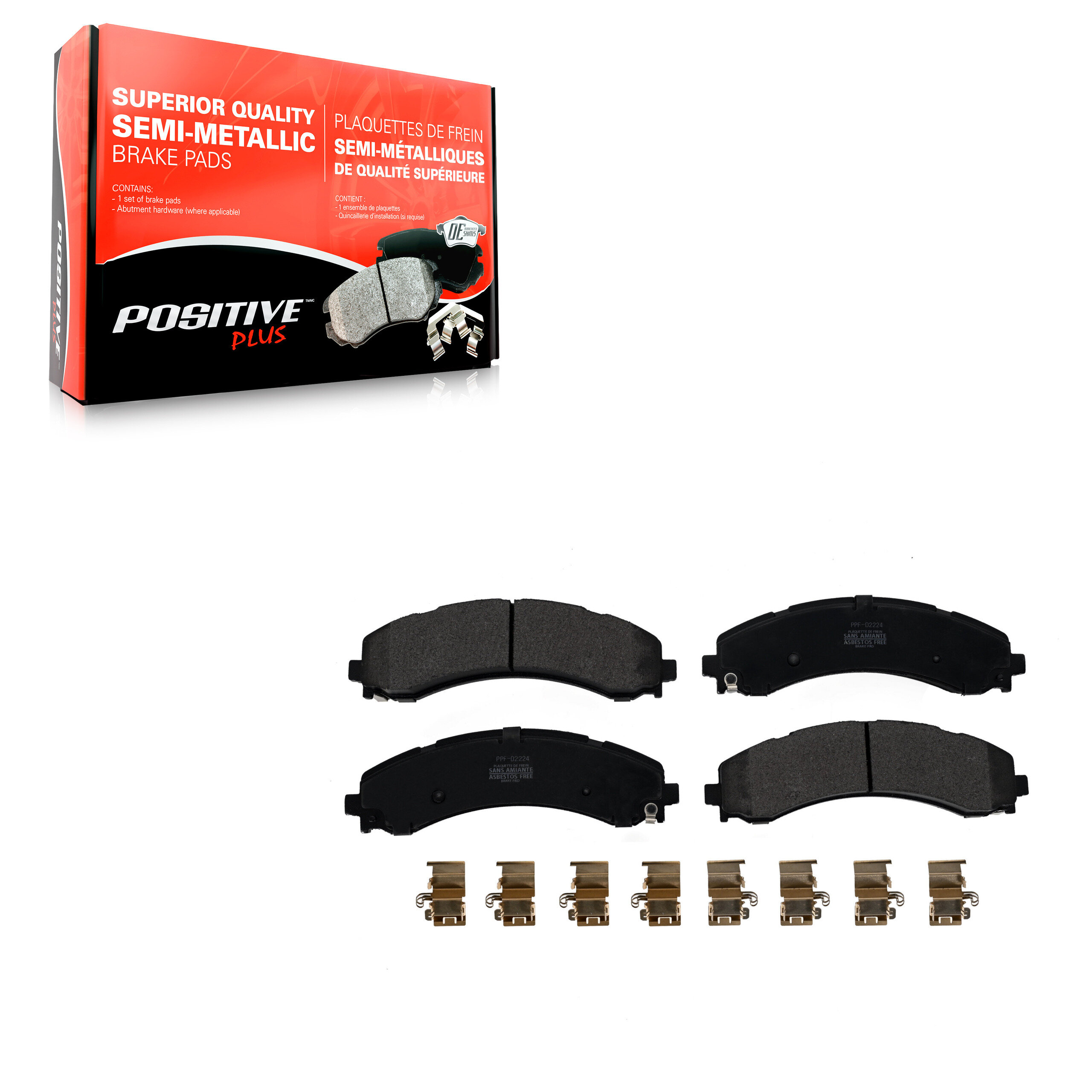 Positive Plus - PPF-D2224 - Rear Disc Brake Pad