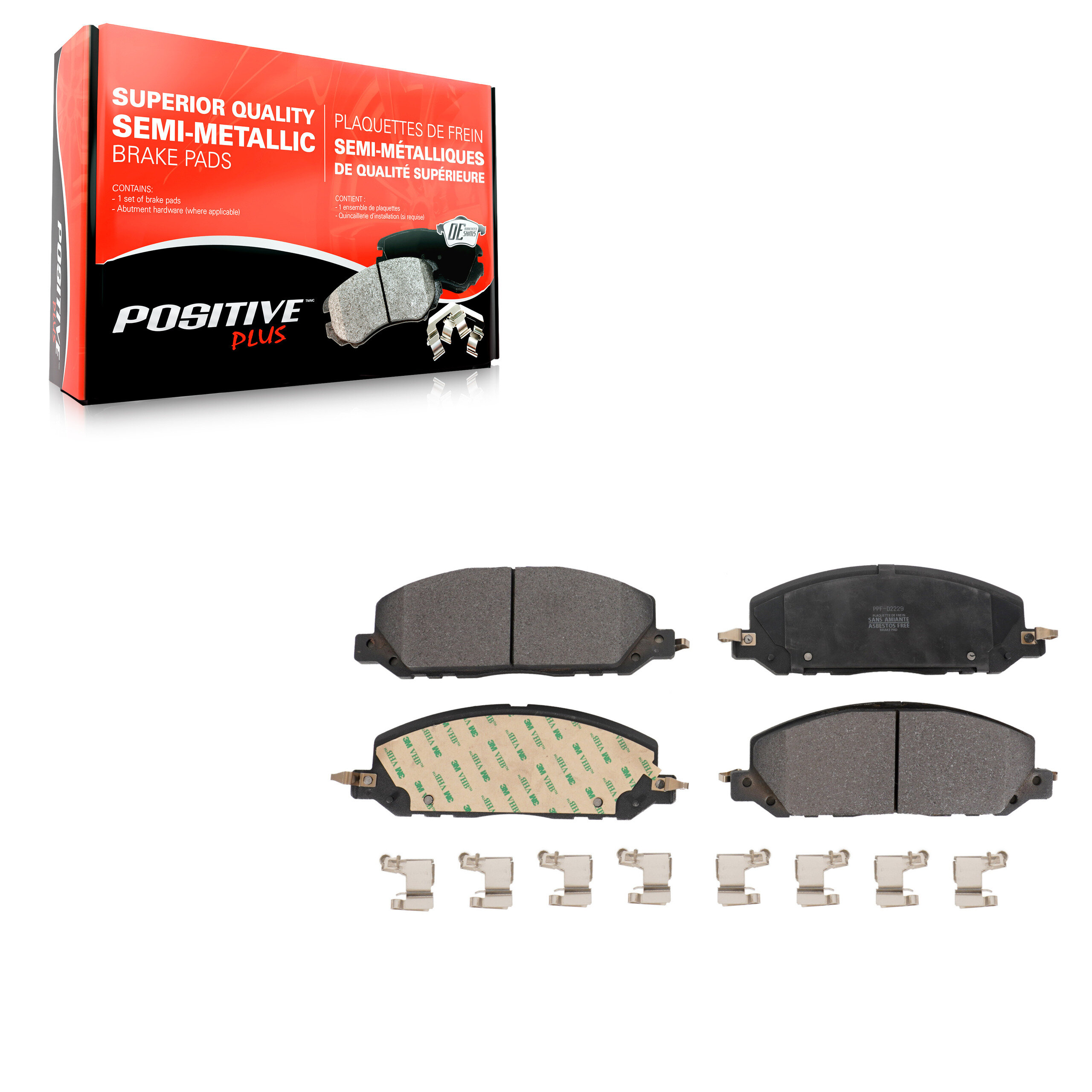 Positive Plus - PPF-D2229 - Front Disc Brake Pad