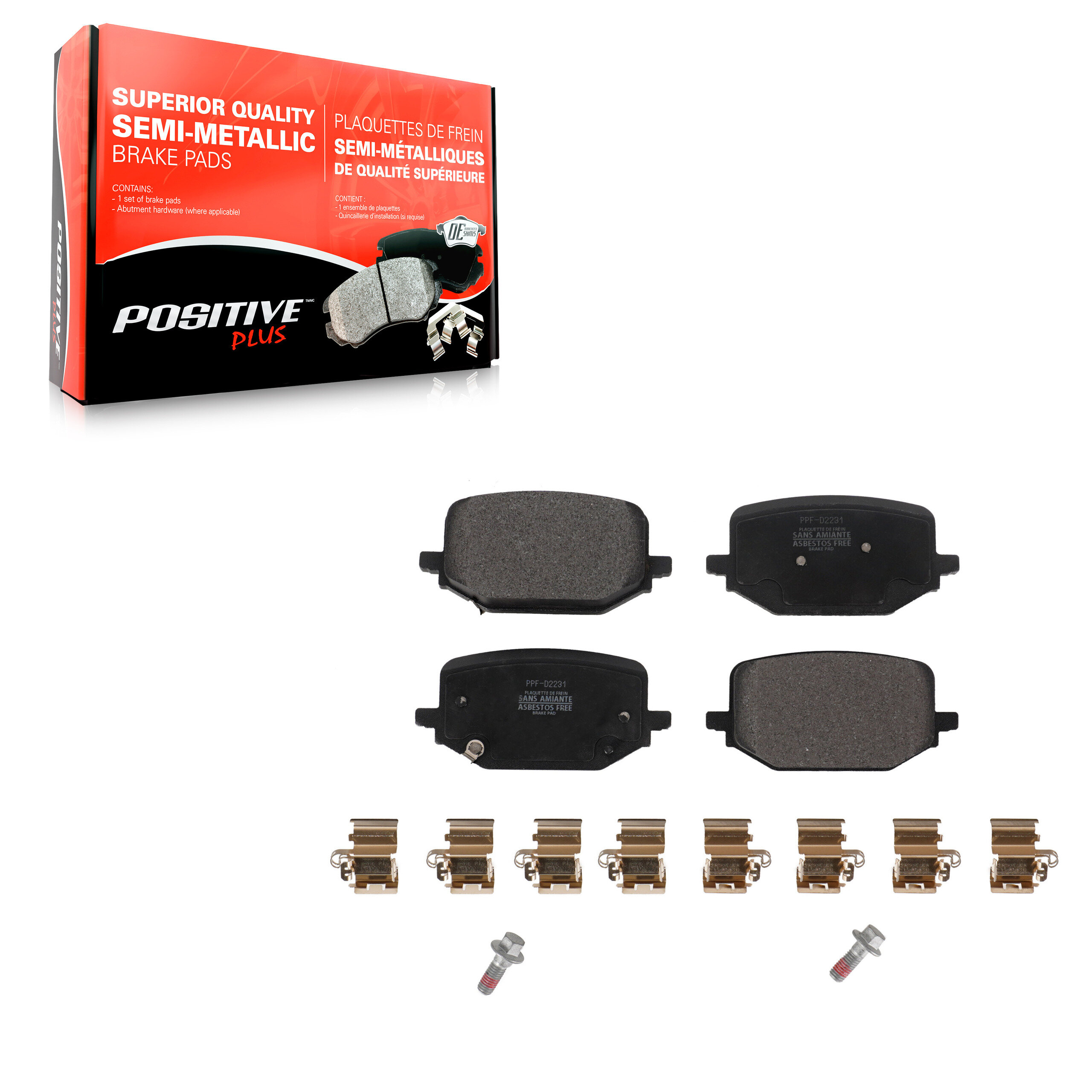 Positive Plus - PPF-D2231 - Rear Disc Brake Pad