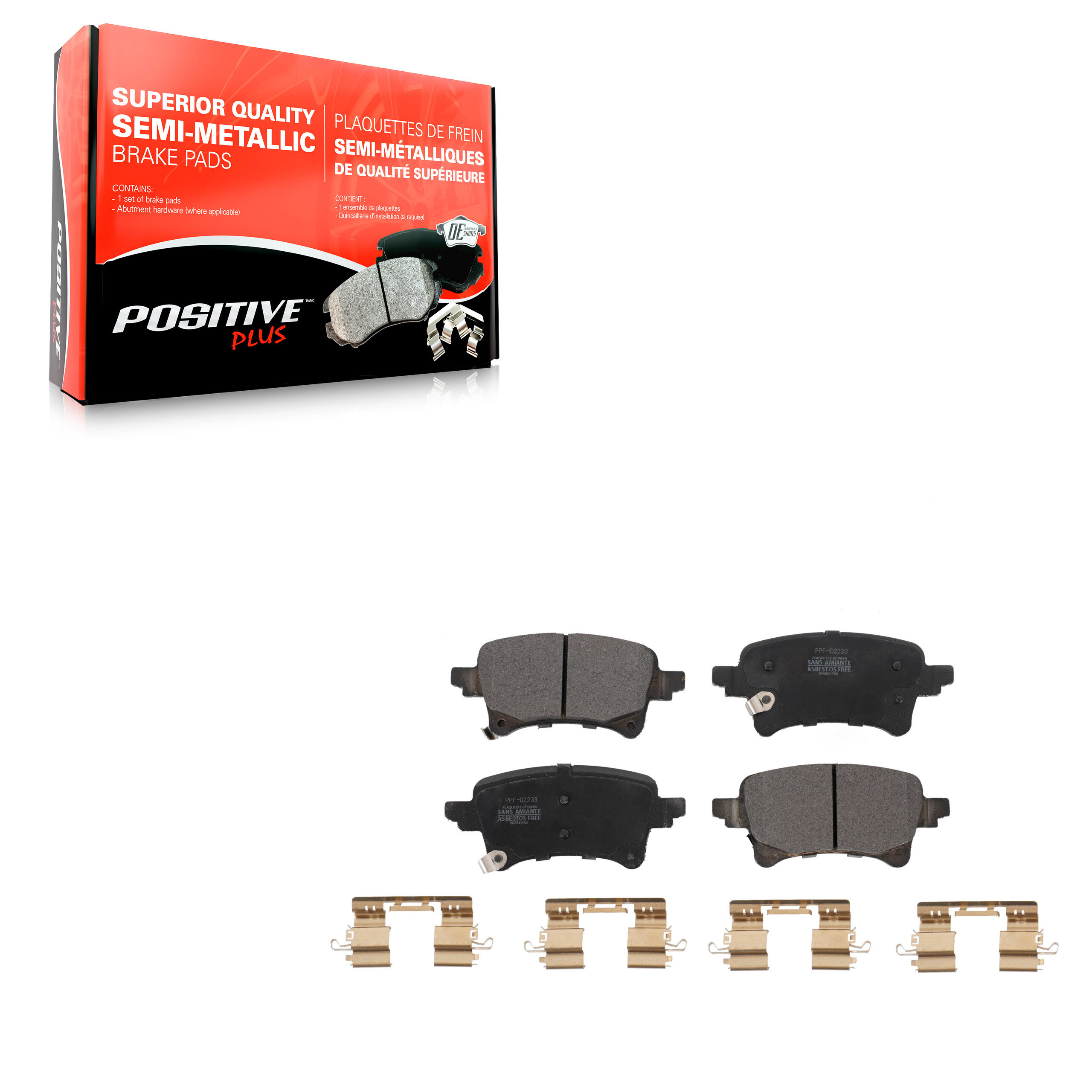 Positive Plus - PPF-D2233 - Rear Disc Brake Pad