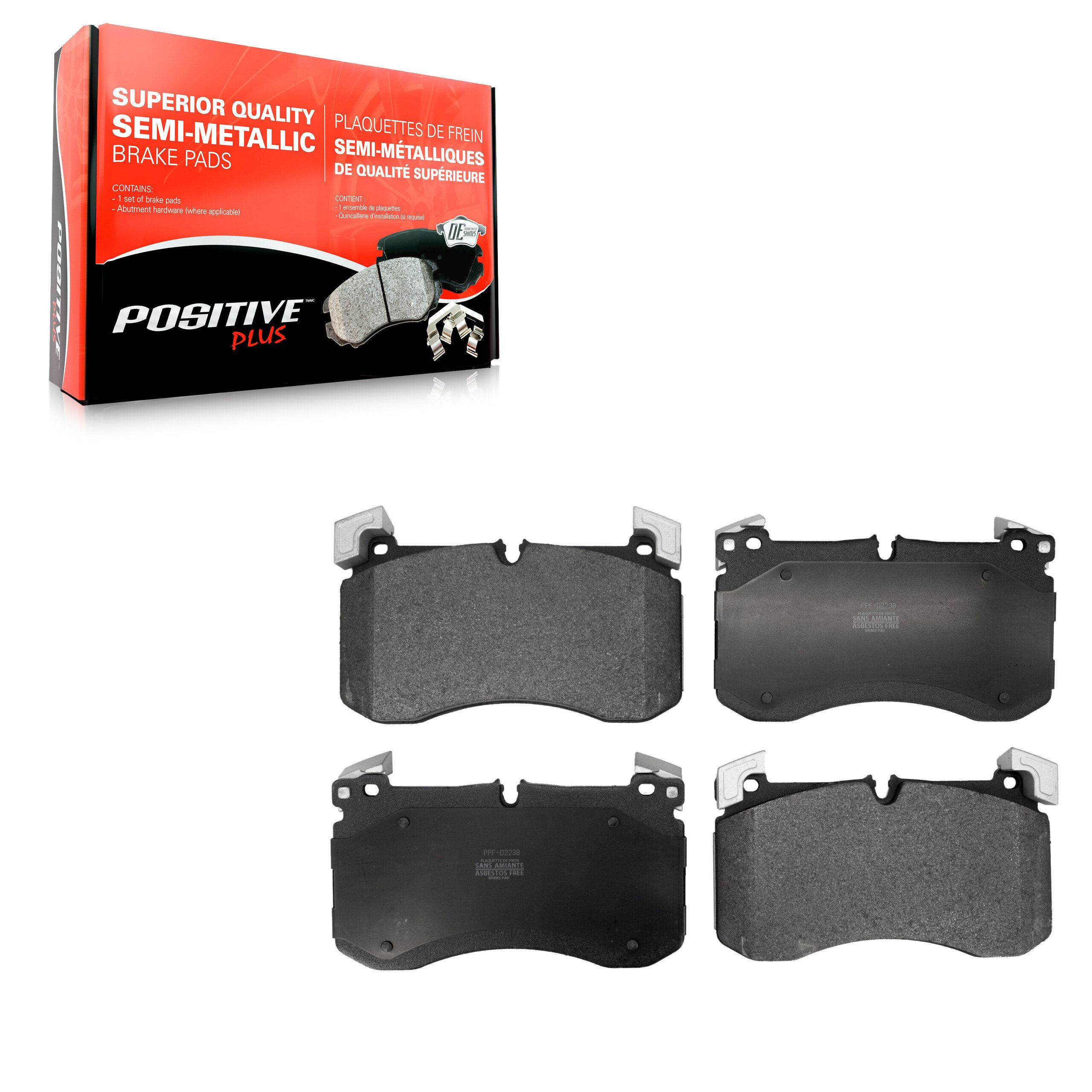 Positive Plus - PPF-D2238 - Front Disc Brake Pad