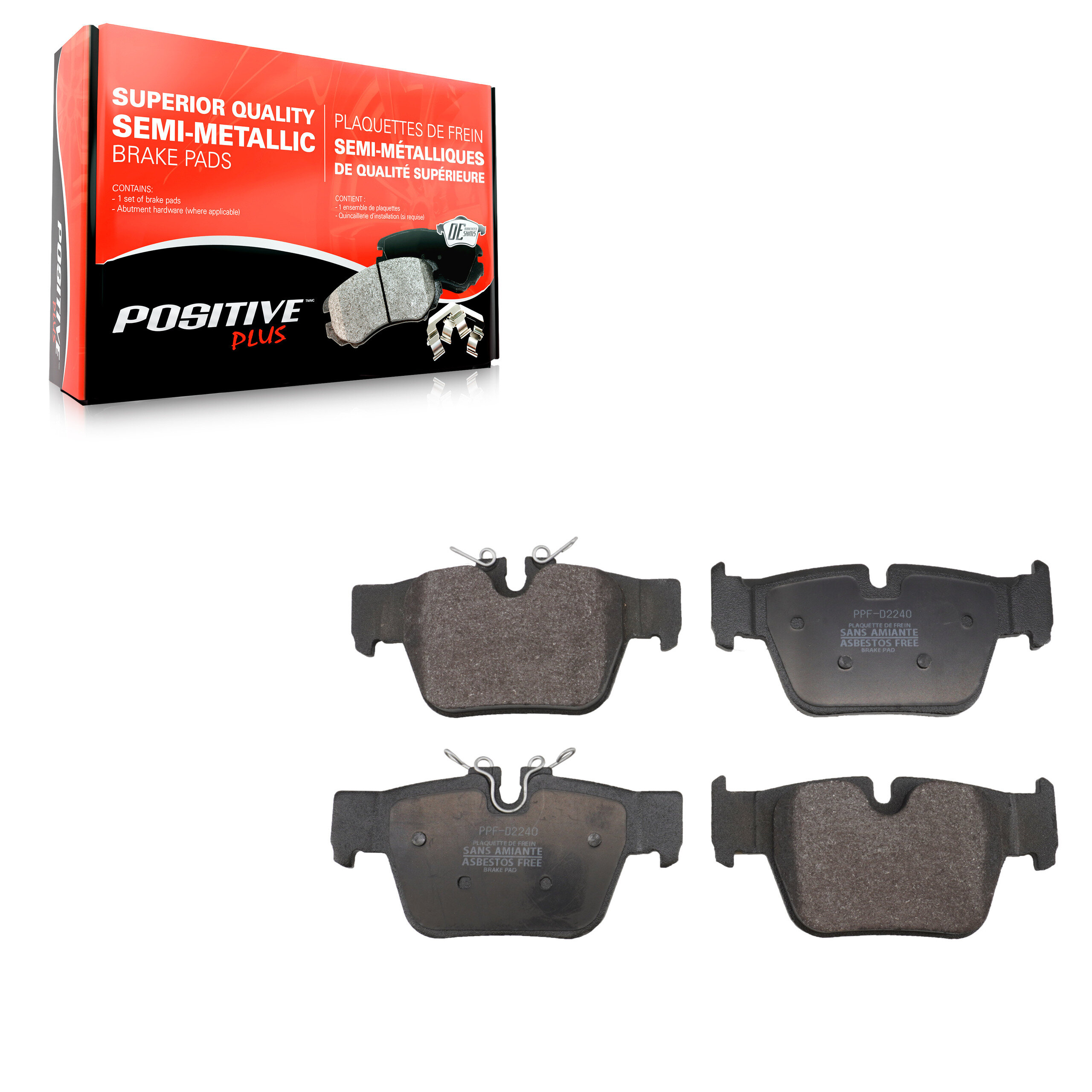 Positive Plus - PPF-D2240 - Rear Disc Brake Pad