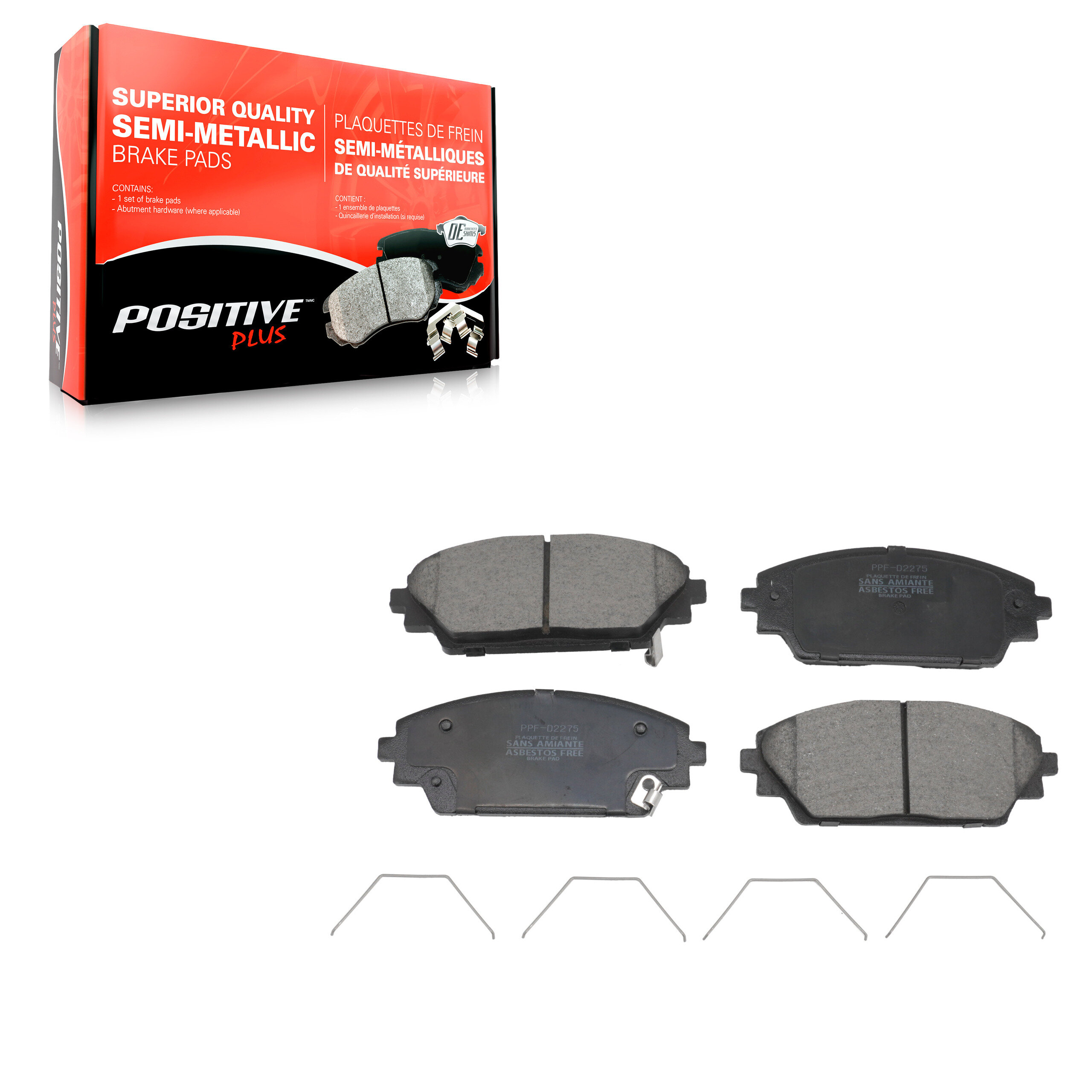 Positive Plus - PPF-D2275 - Front Disc Brake Pad